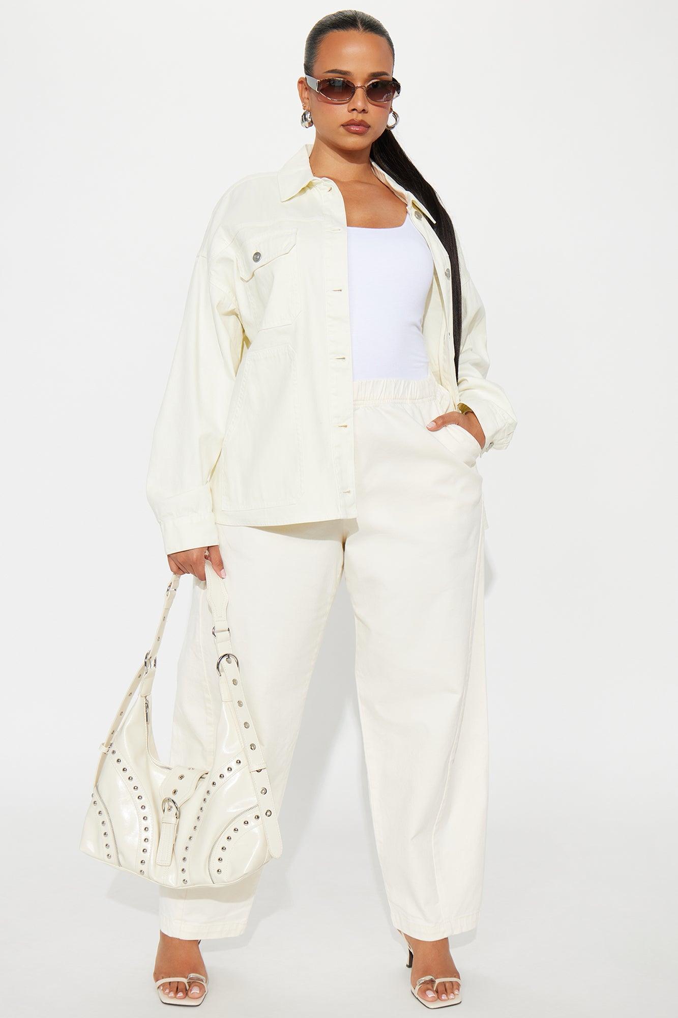 Jenia Barrel Pant - Cream Female Product Image