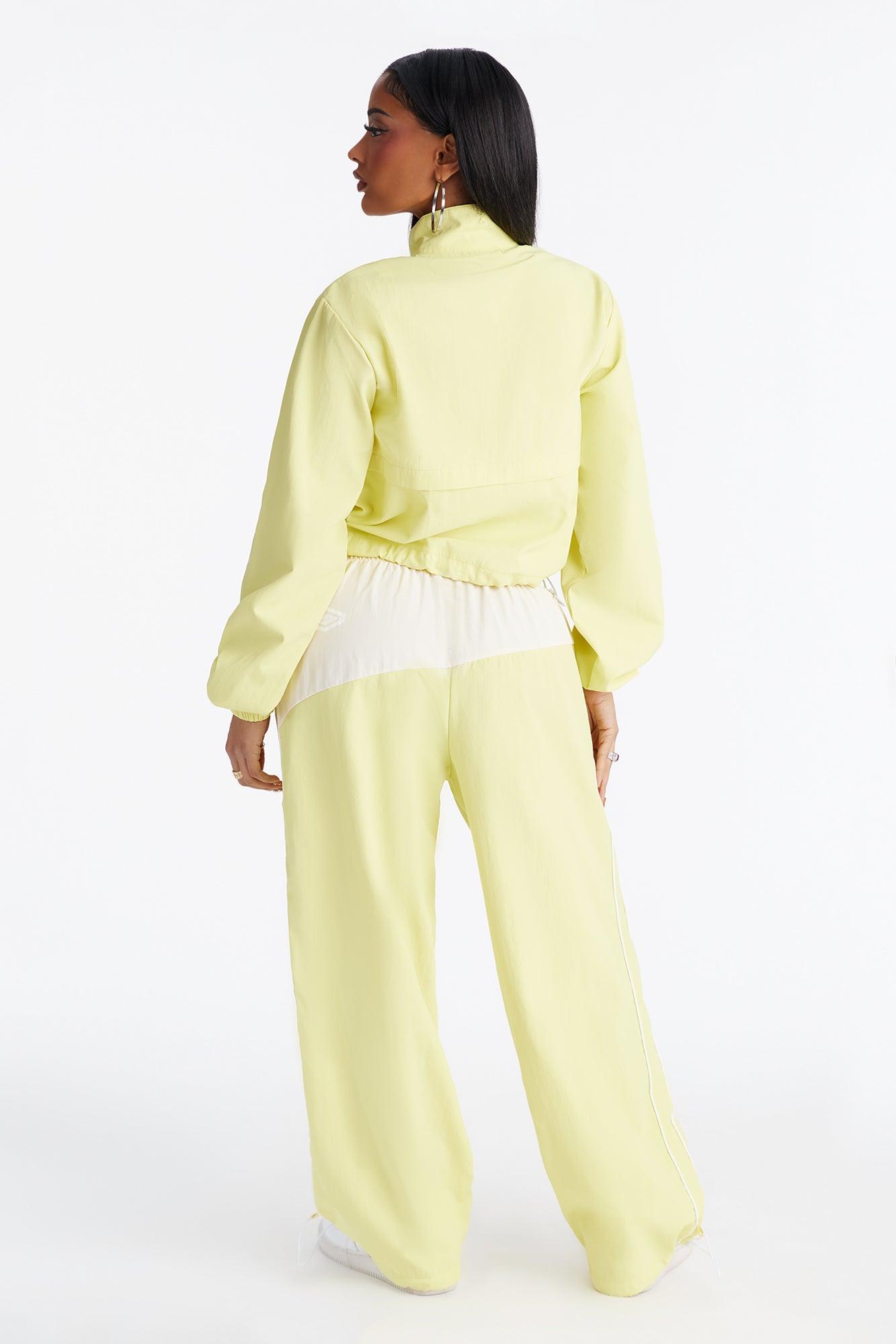 Bella Windbreaker Pant Set - Yellow Female Product Image