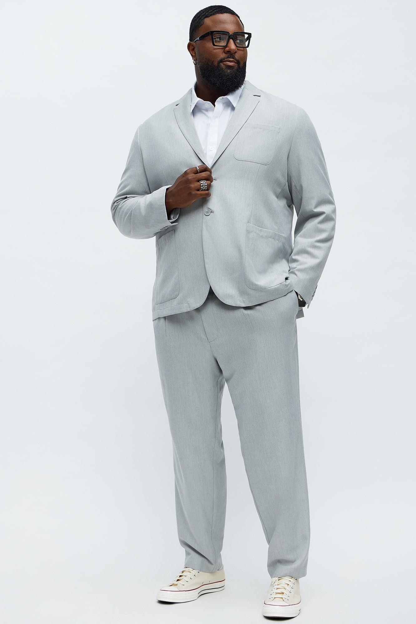 Slim Modern Stretch-Waist Everyday Trouser - Light Grey Male Product Image