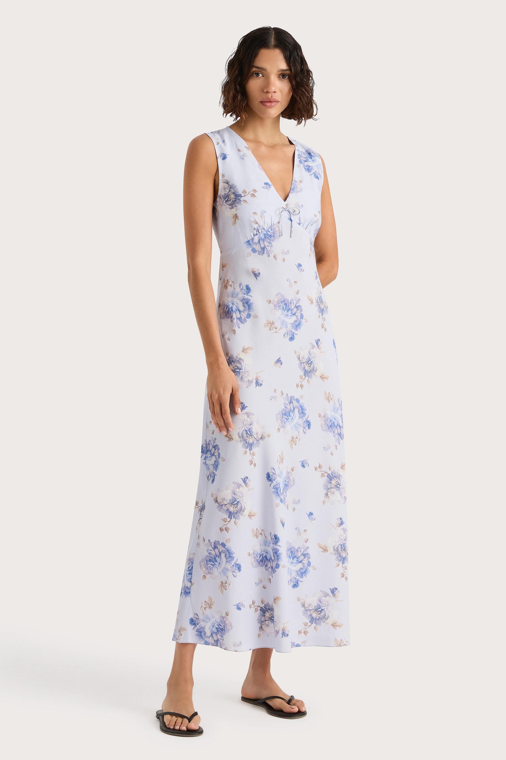 Yvonne Midi Dress Leona Floral Lilac - Final Sale Product Image