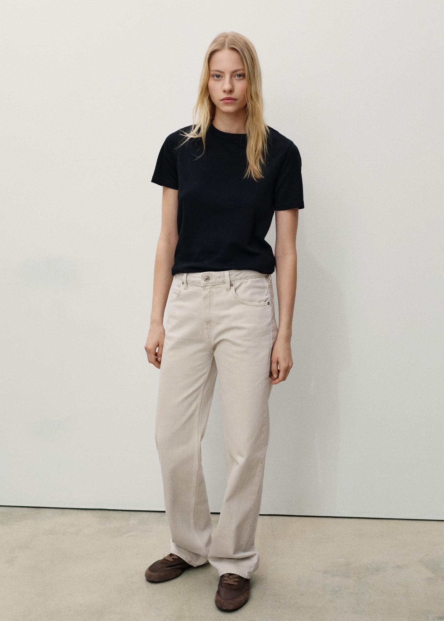 Miami medium-rise straight-fit jeans - Women | MANGO USA Product Image