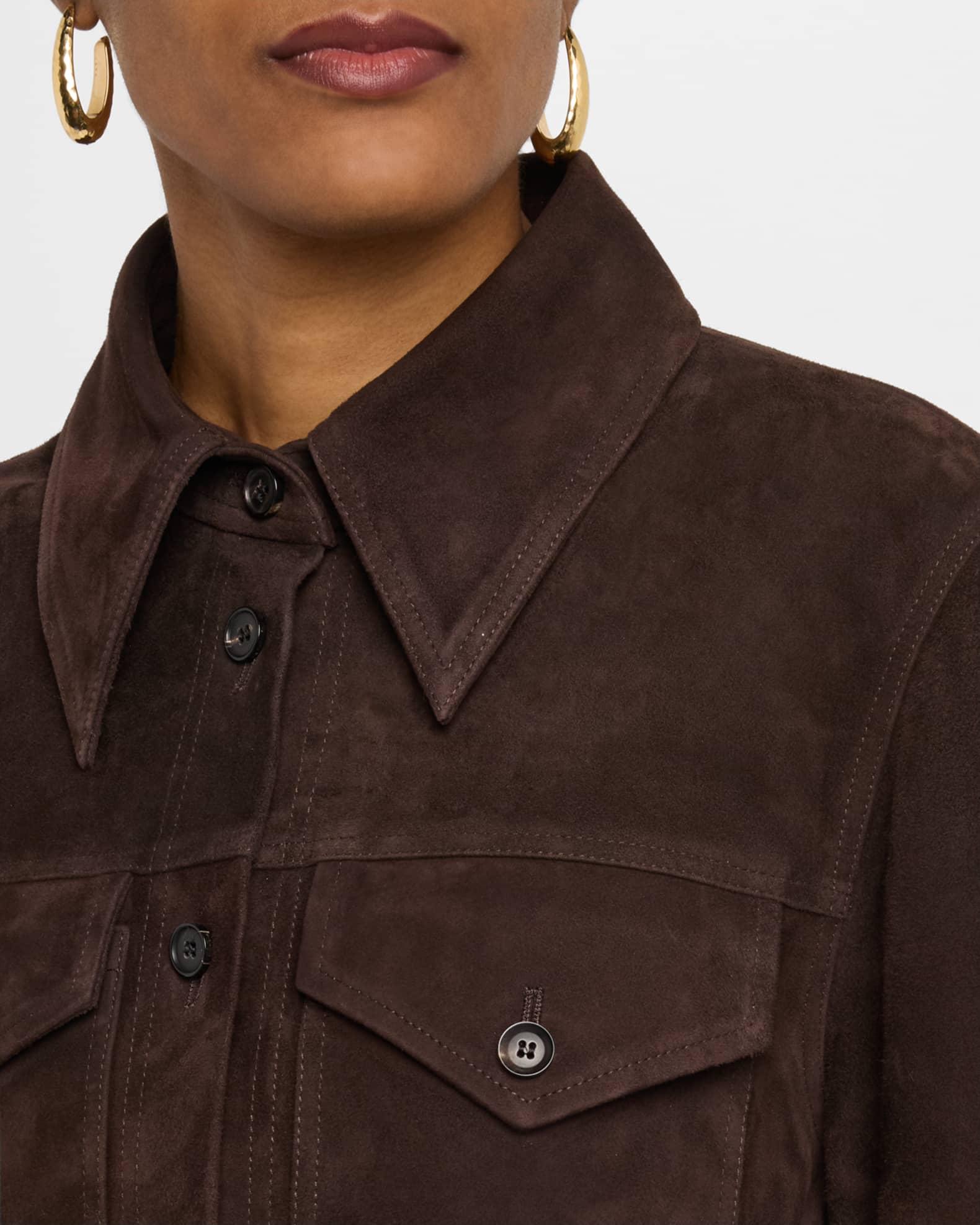 Suede Button-Front Shirt Product Image