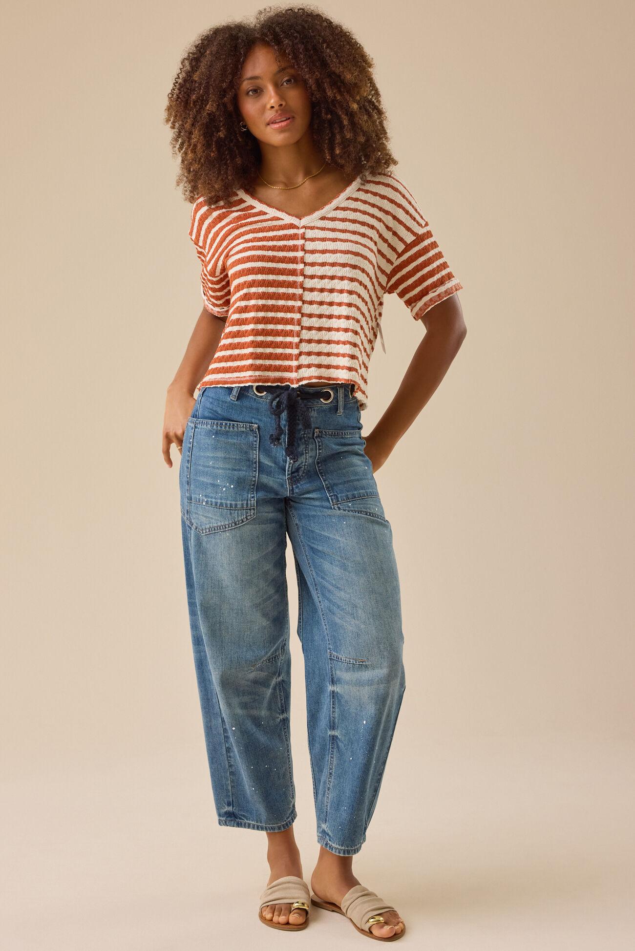 Vala Striped Knit Top Product Image