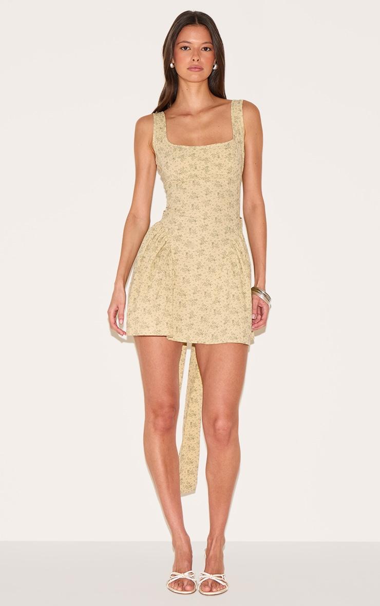 Stone Bow Back Detail Skater Dress Product Image