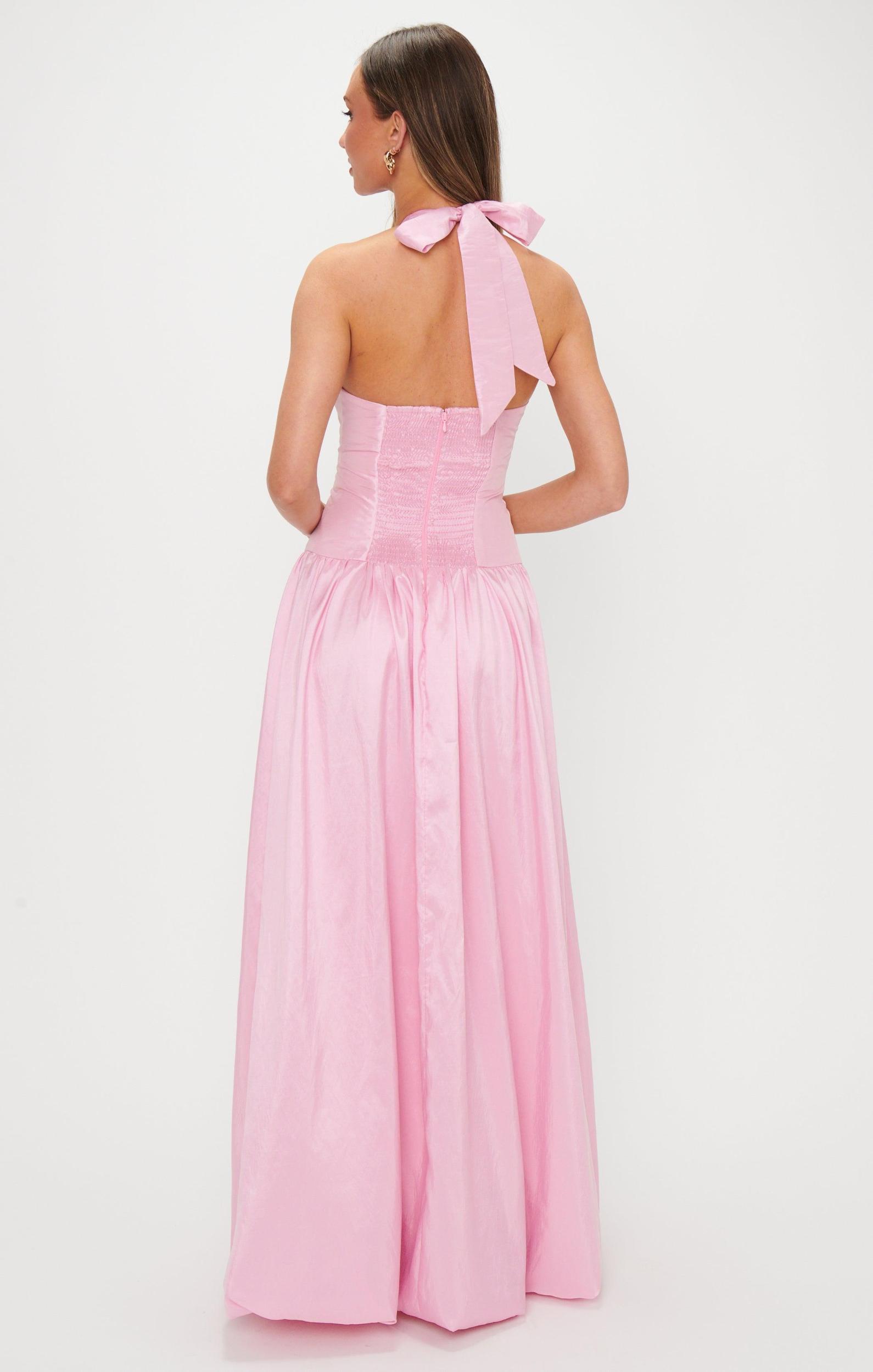 Eliza Maxi Dress ~ Light Pink Light Taffeta Product Image
