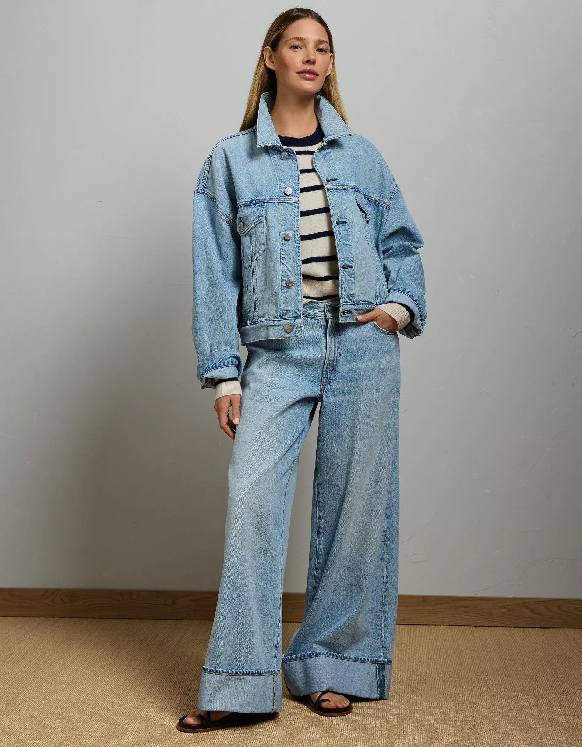 AE77 Premium Oversized Denim Jacket Product Image