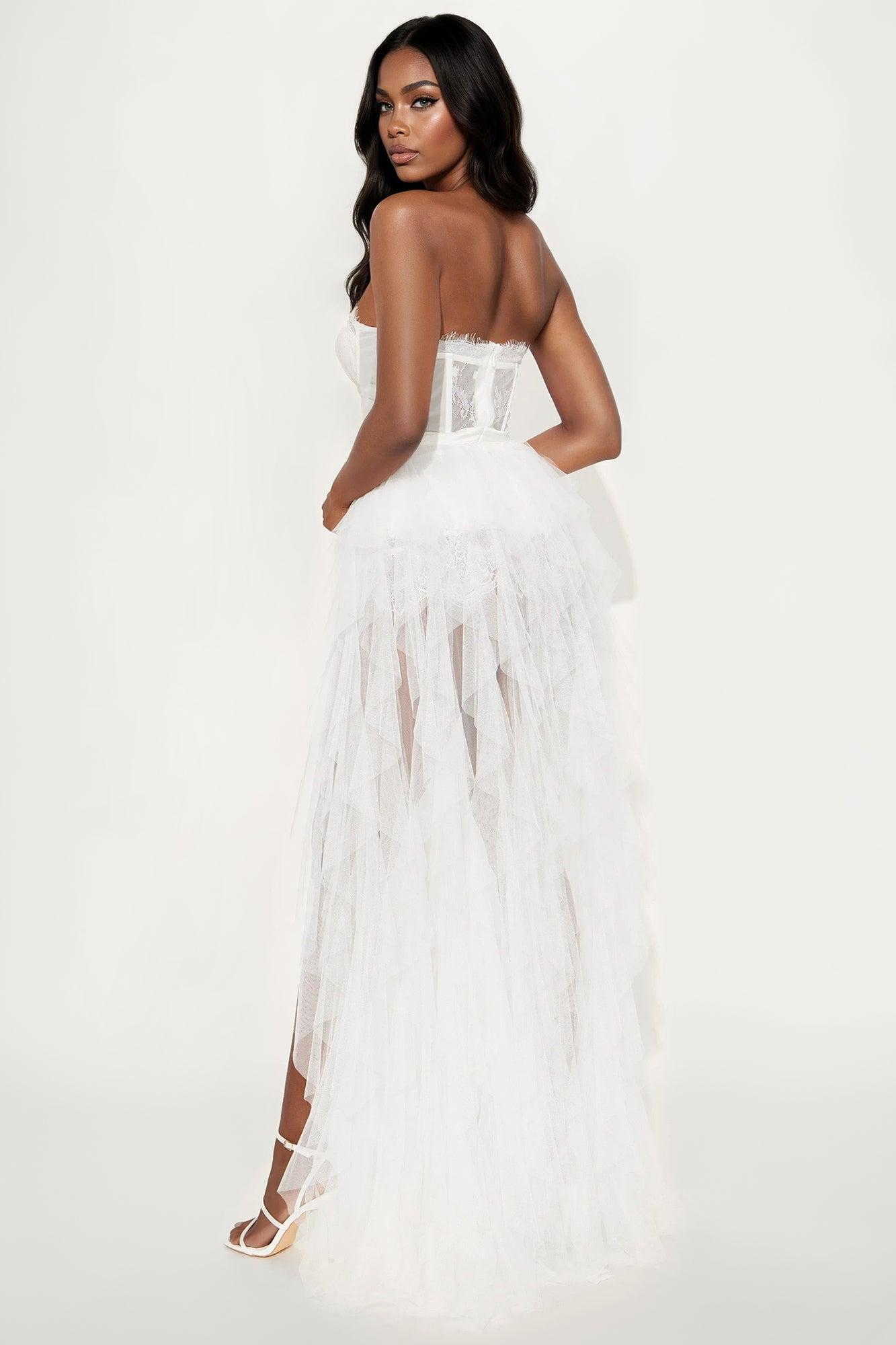 Anastasia Tulle Maxi Dress - White Female Product Image