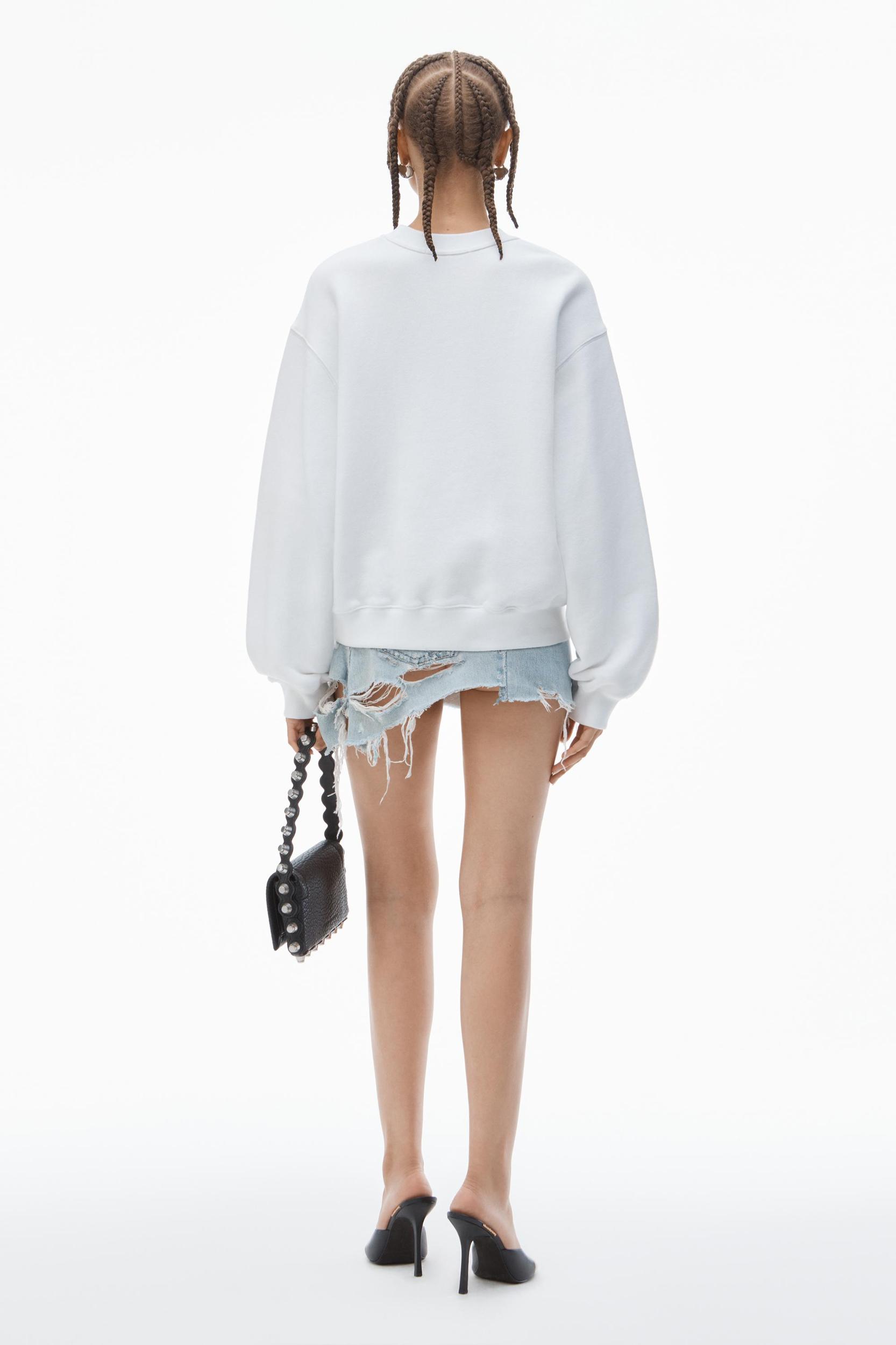 Puff Logo Sweatshirt In Structured Terry Product Image