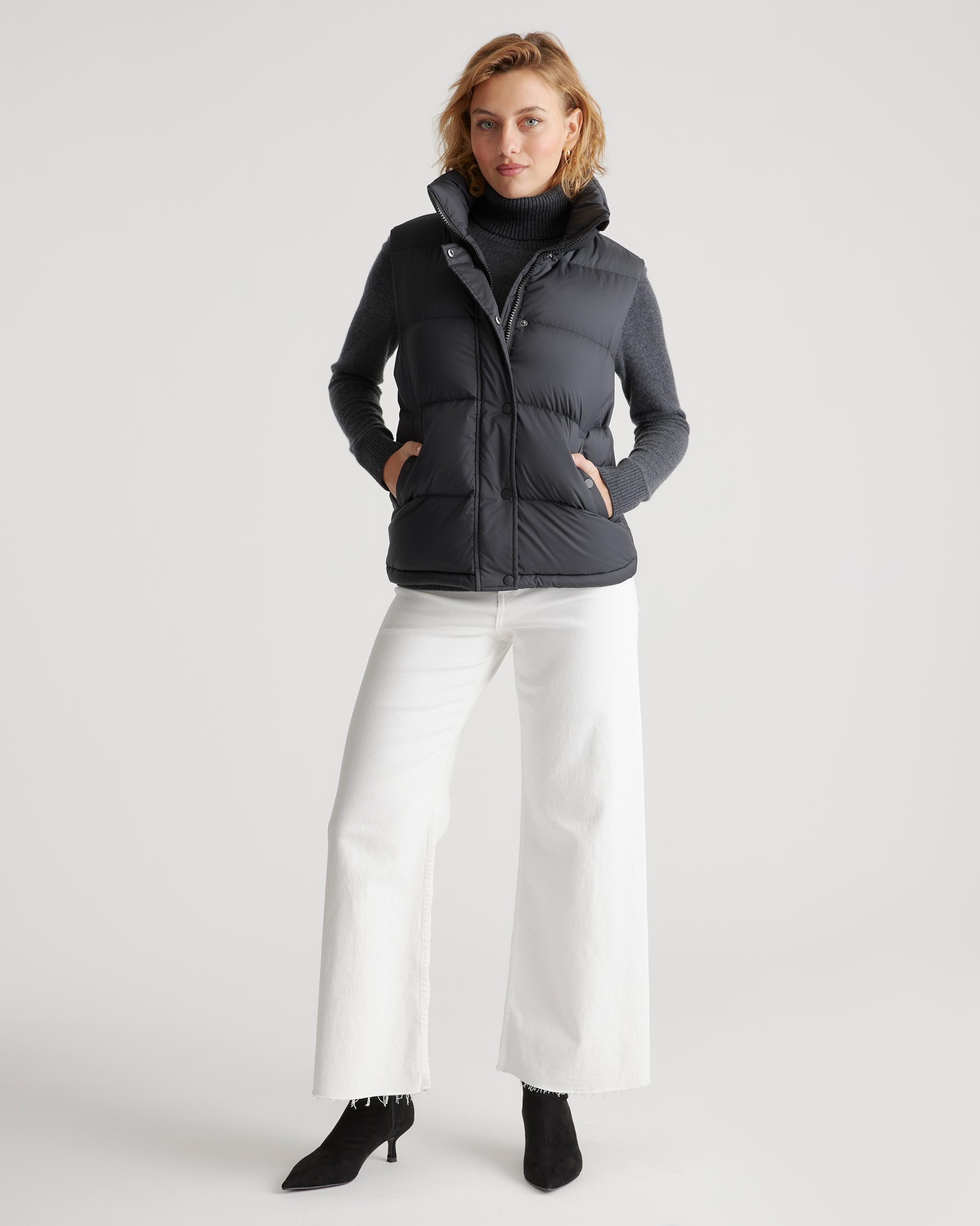 Quince | Women's Responsible Down Puffer Vest Size XS, Recycled Polyester Product Image