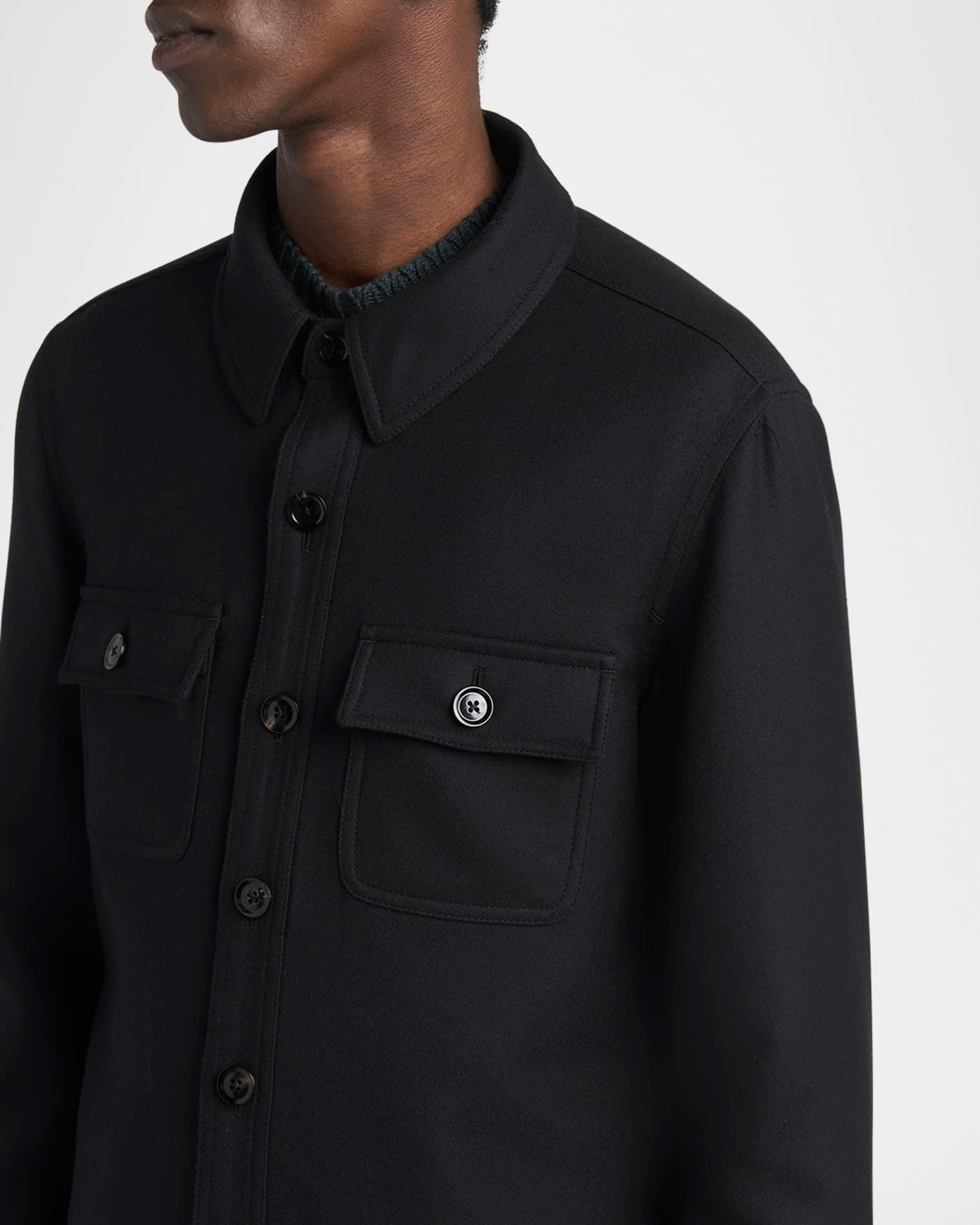 Men's Wool and Silk Double Pocket Overshirt Product Image