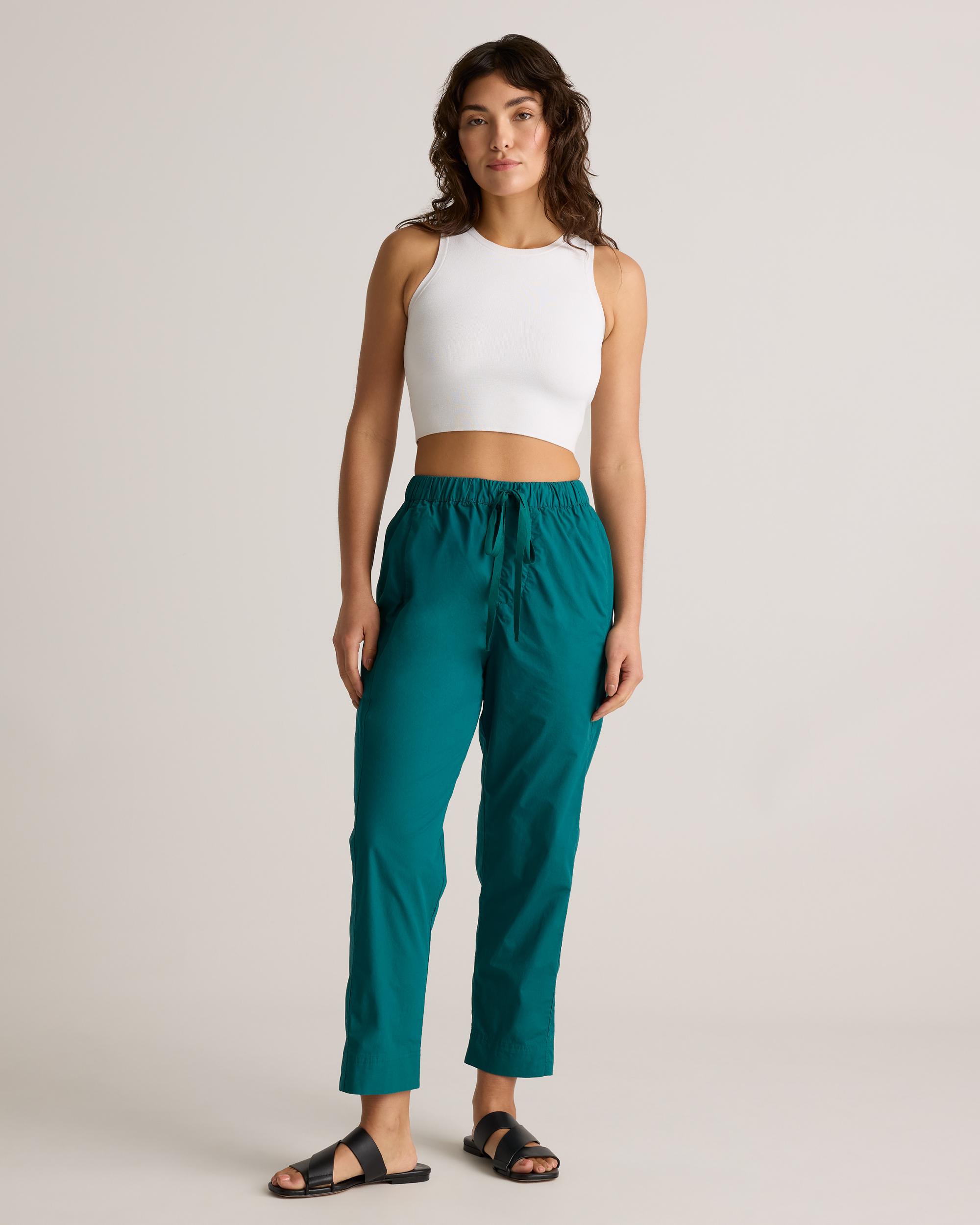 Quince | Women's Poplin Pull-On Pants Size XL, Organic Cotton Product Image