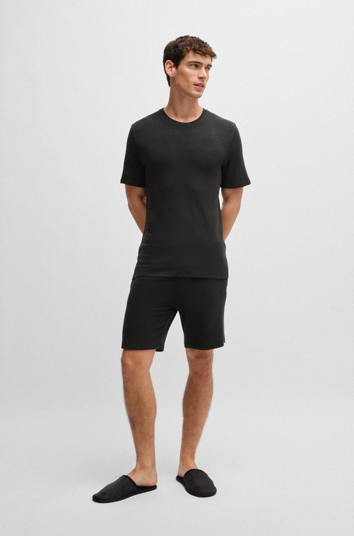 Stretch-jersey pajama shorts with embroidered logo Product Image