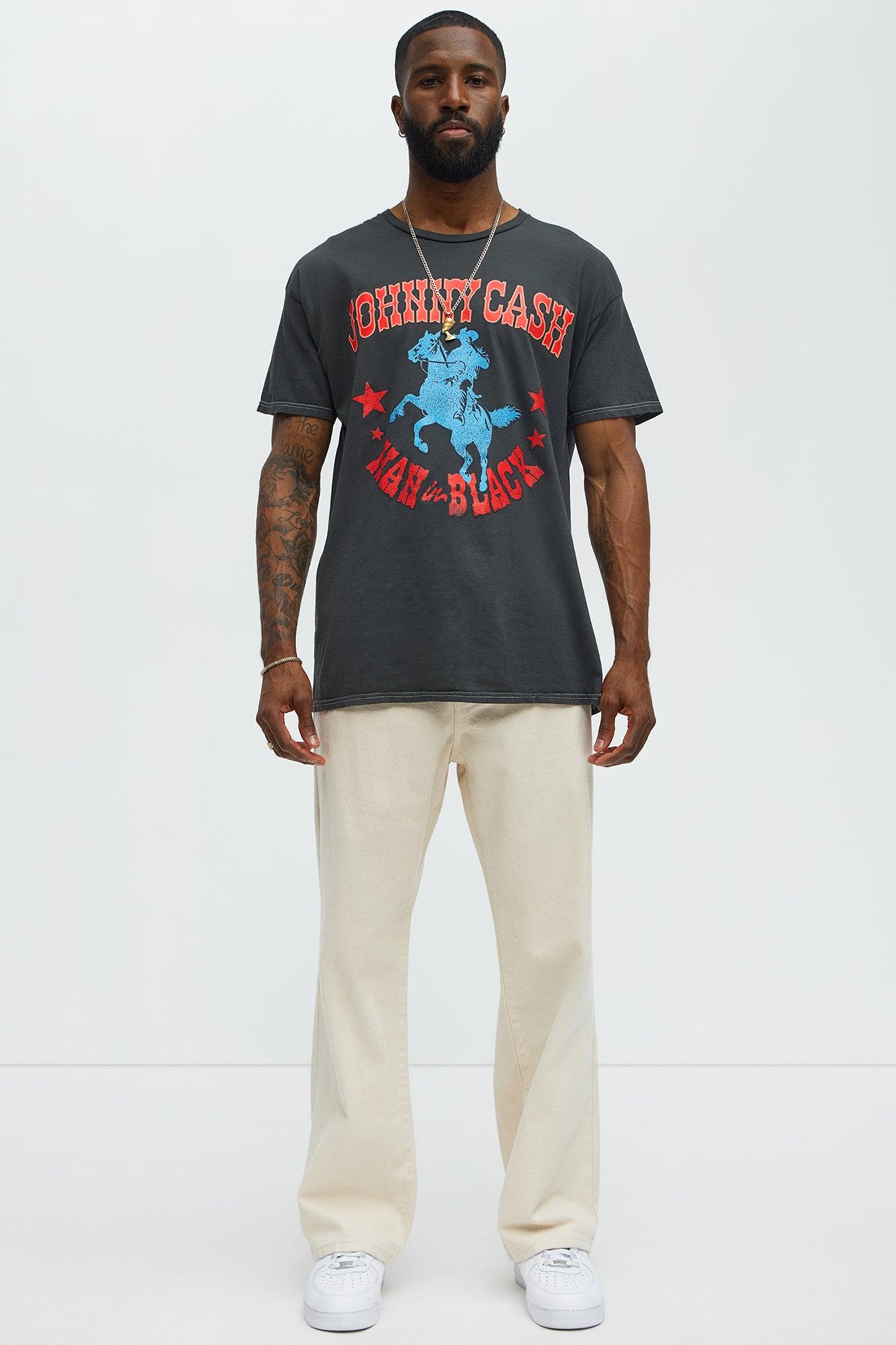 Johnny Cash Man In Black Short Sleeve Tee - Black Product Image