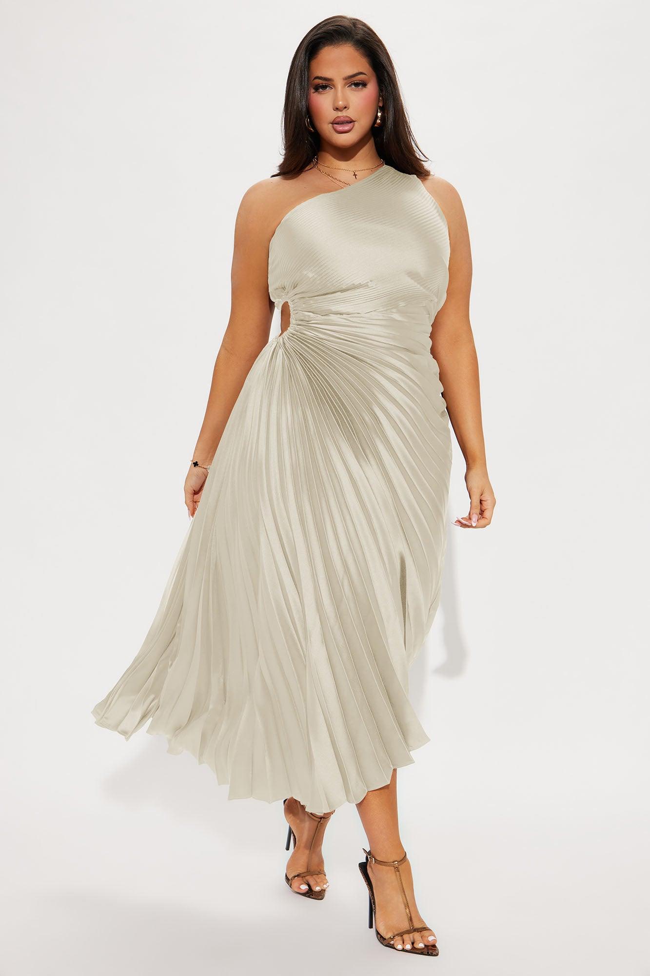 Belle Satin Maxi Dress - Ivory Female Product Image