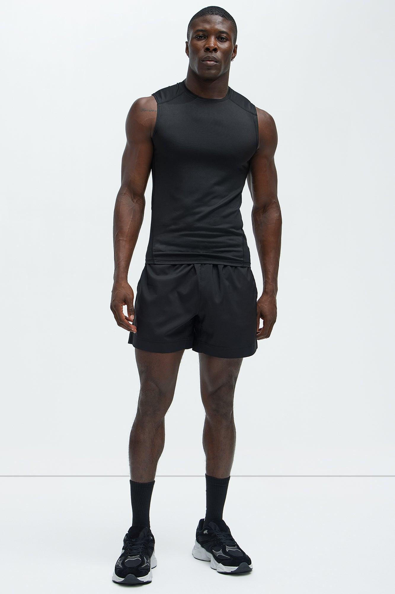 Vital Compression Cut Off Tee - Black Product Image