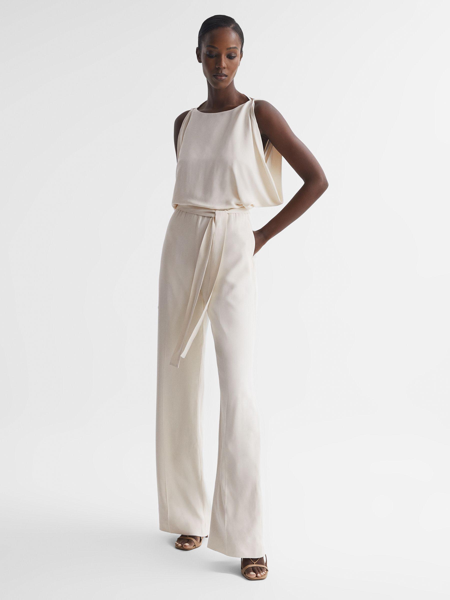 Wide Leg Bridal Jumpsuit in Ivory Product Image