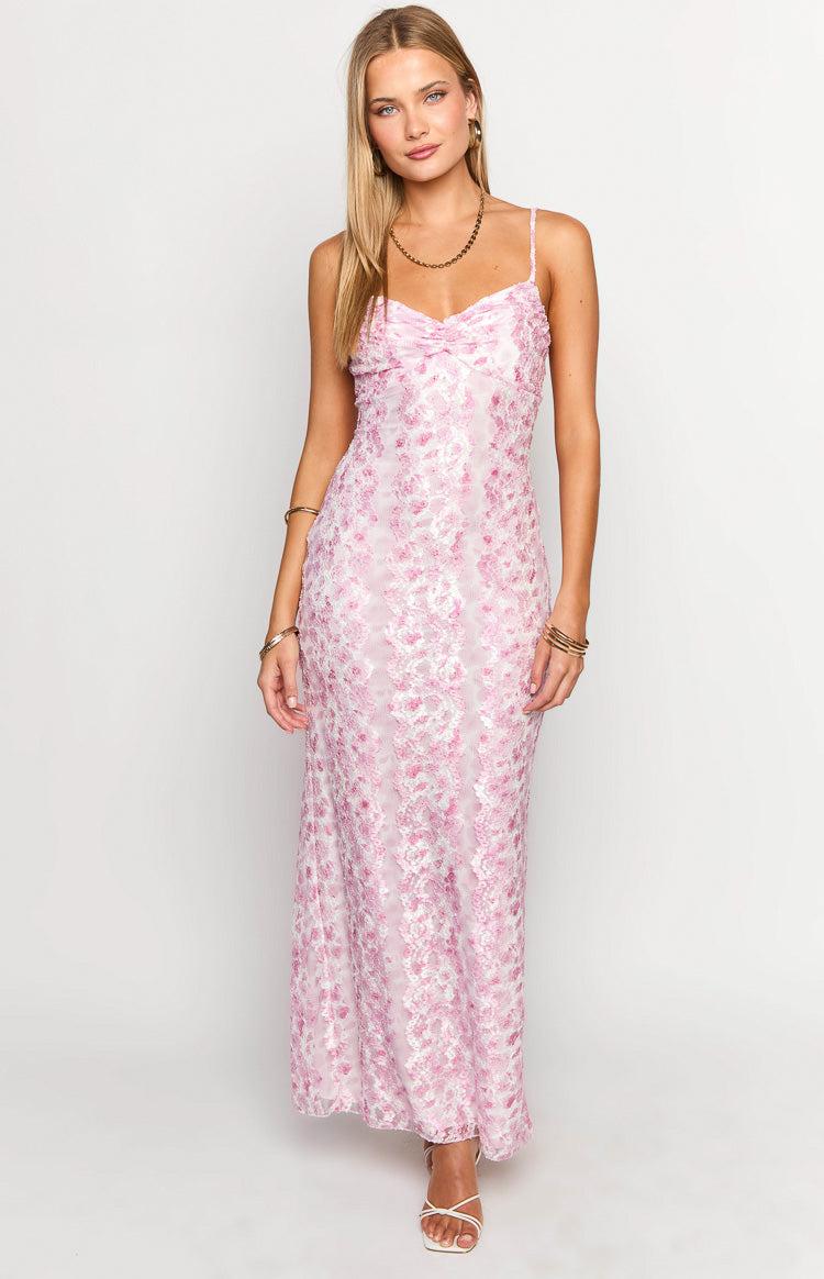 Alanna Pink Lace Maxi Dress Baby Product Image