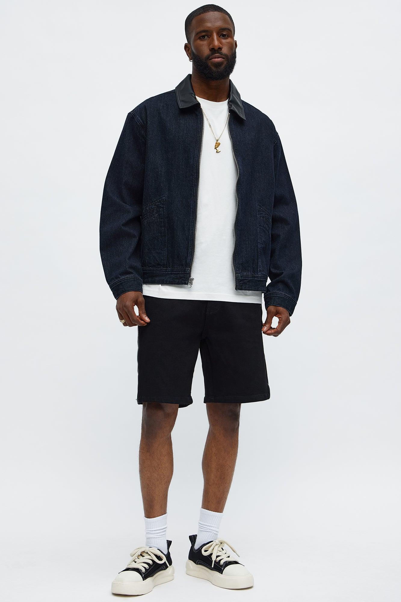 Relaxed Me Down Denim Shorts - Black Male Product Image