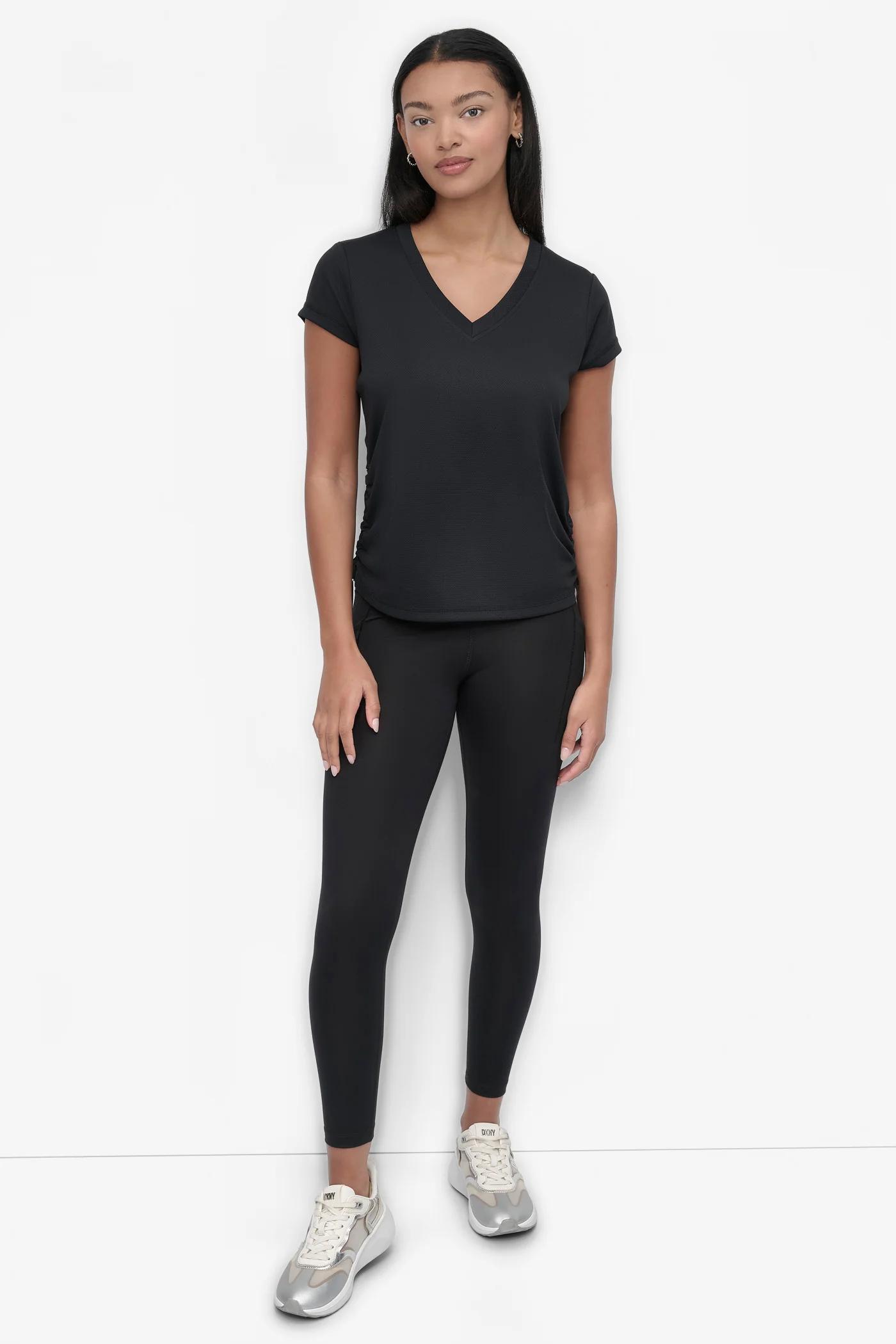 RUCHED TECH-MESH PERFORMANCE TEE Product Image