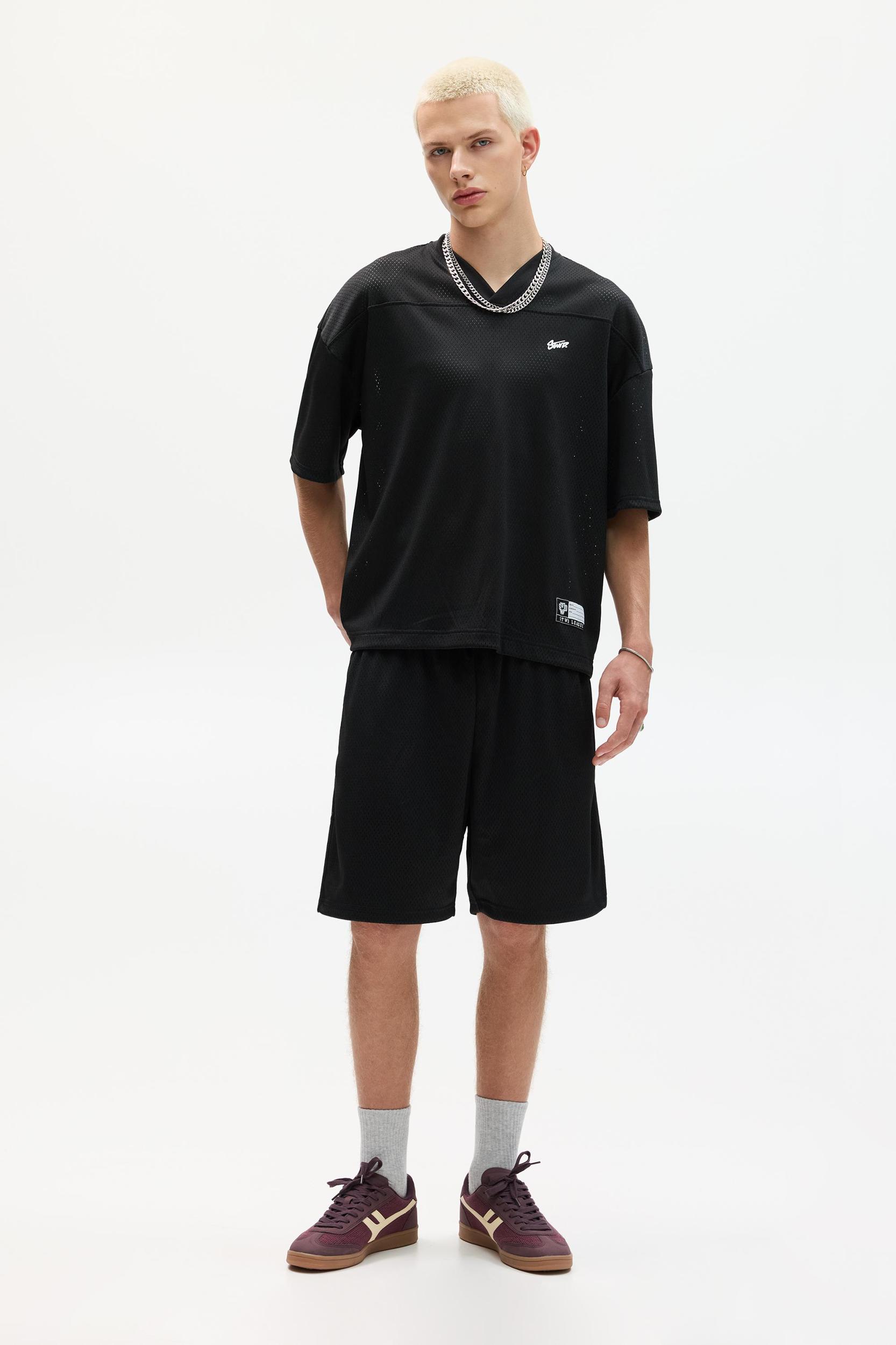 Mesh Bermuda sweat shorts Product Image