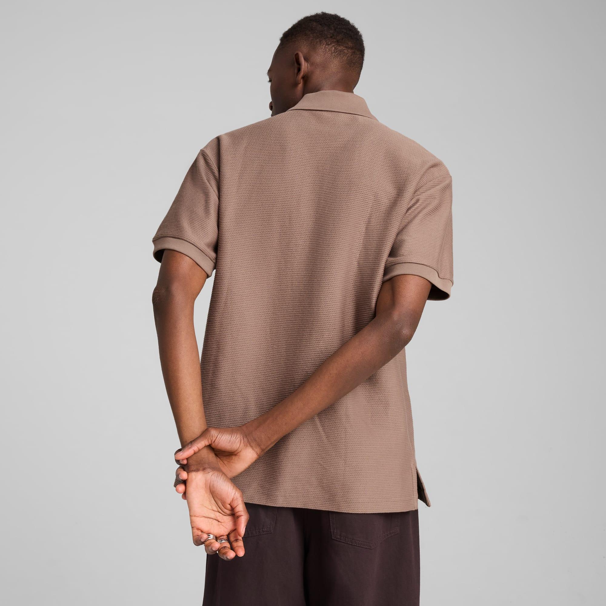 PREMIUM ESSENTIALS Men's Relaxed Jacquard Polo Product Image