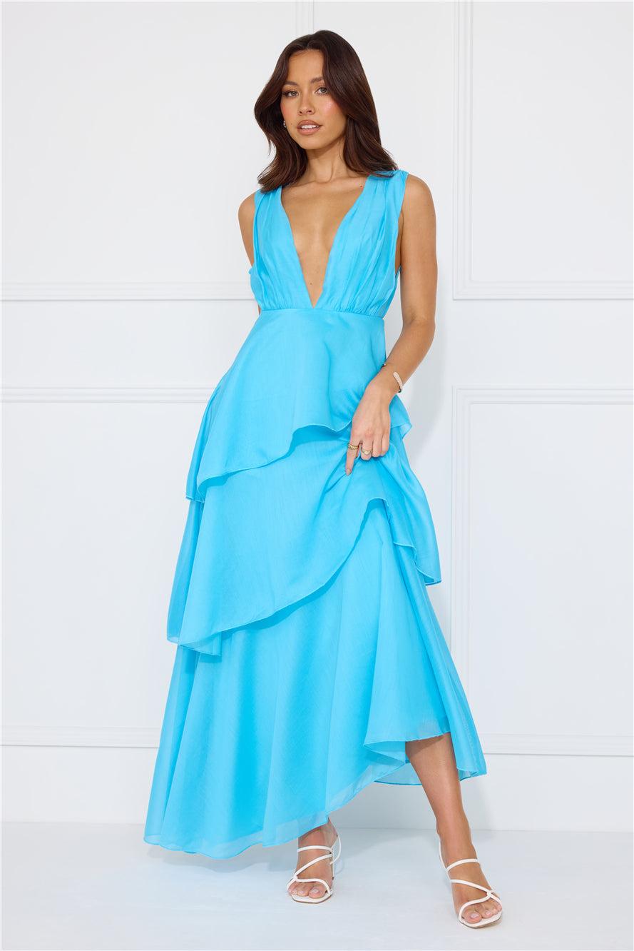 Fashion Zone Maxi Dress Blue Product Image