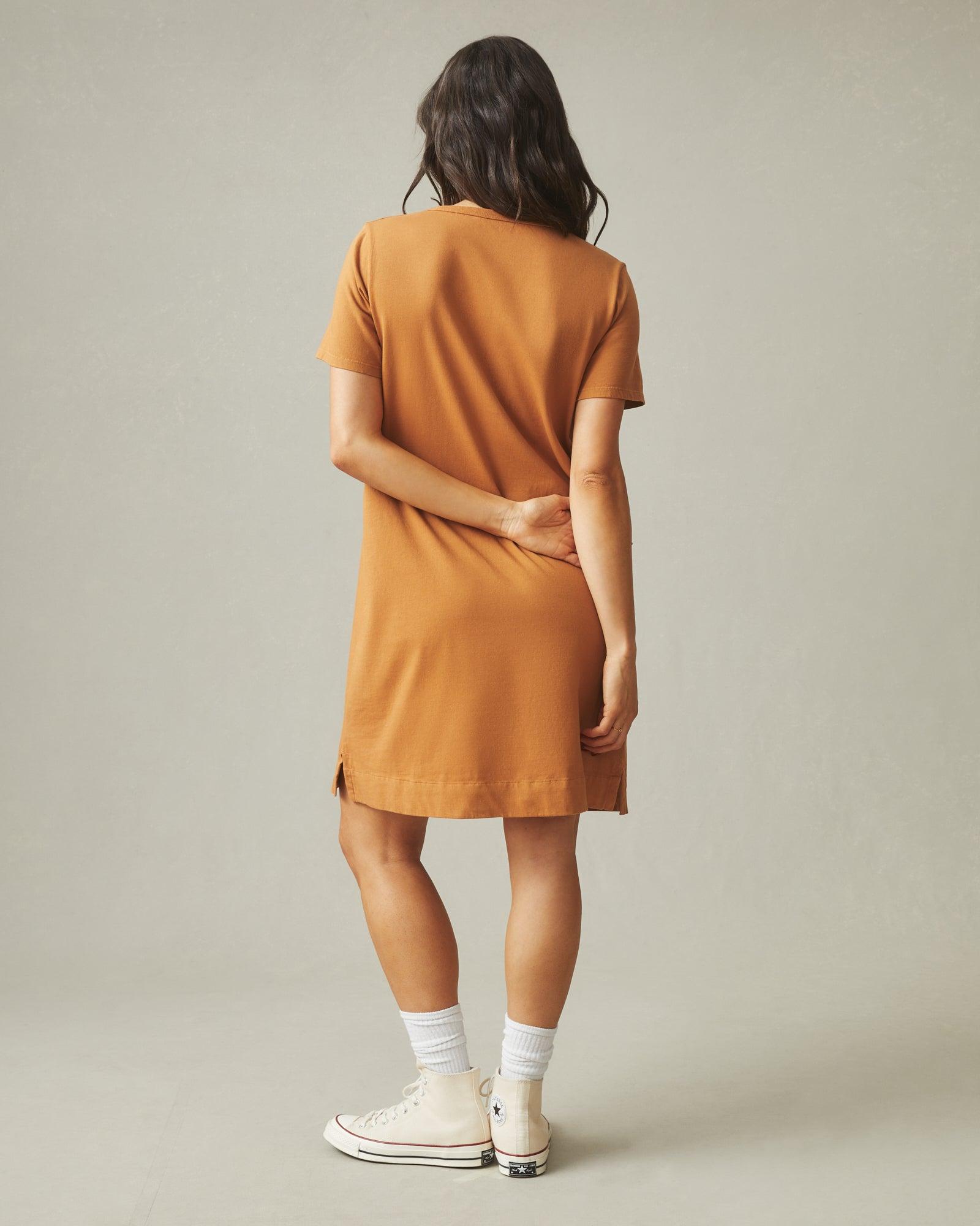Women's T-Shirt Dress - Cashew Product Image
