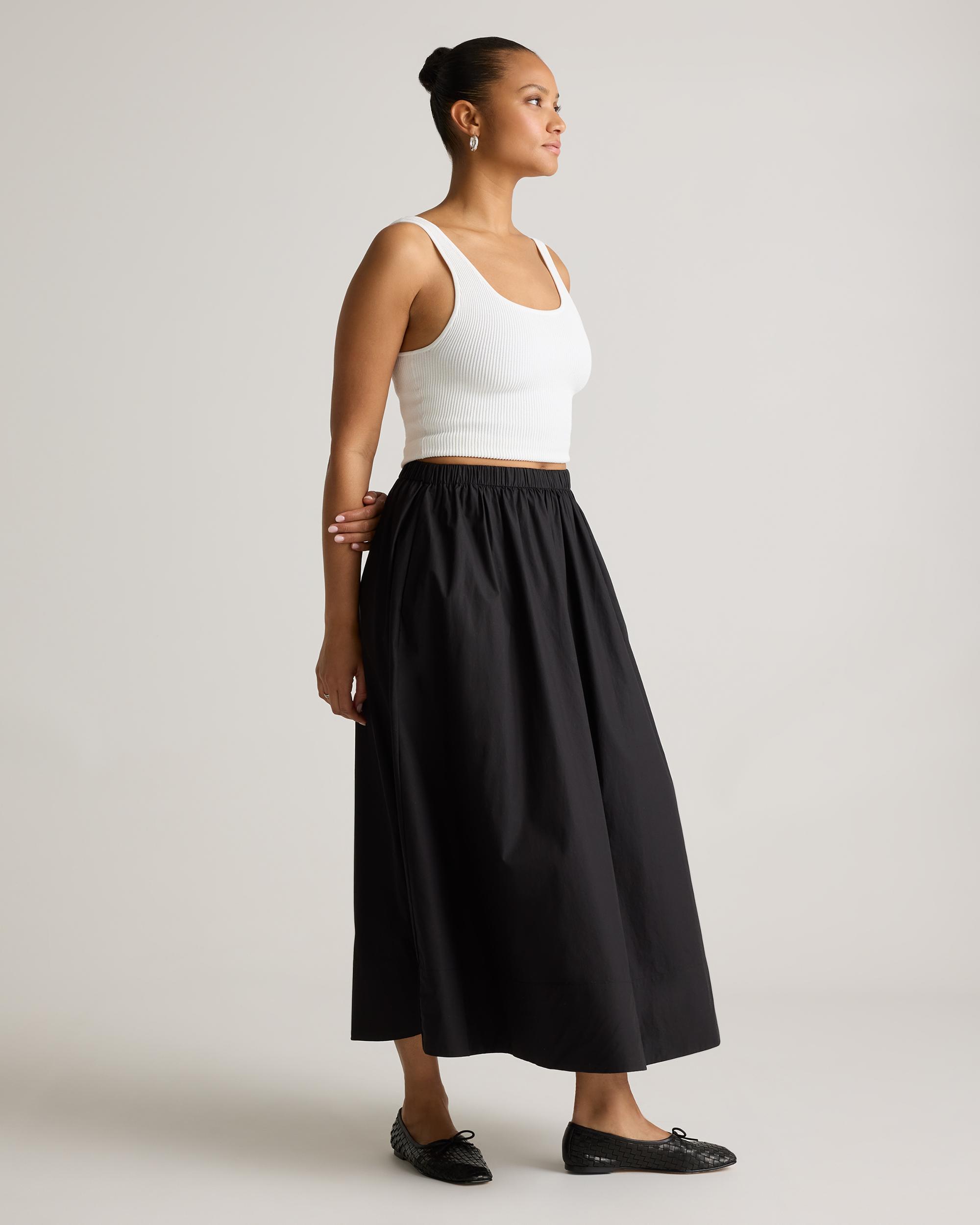 Quince | Women's Poplin A-line Maxi Skirt Organic Cotton Product Image