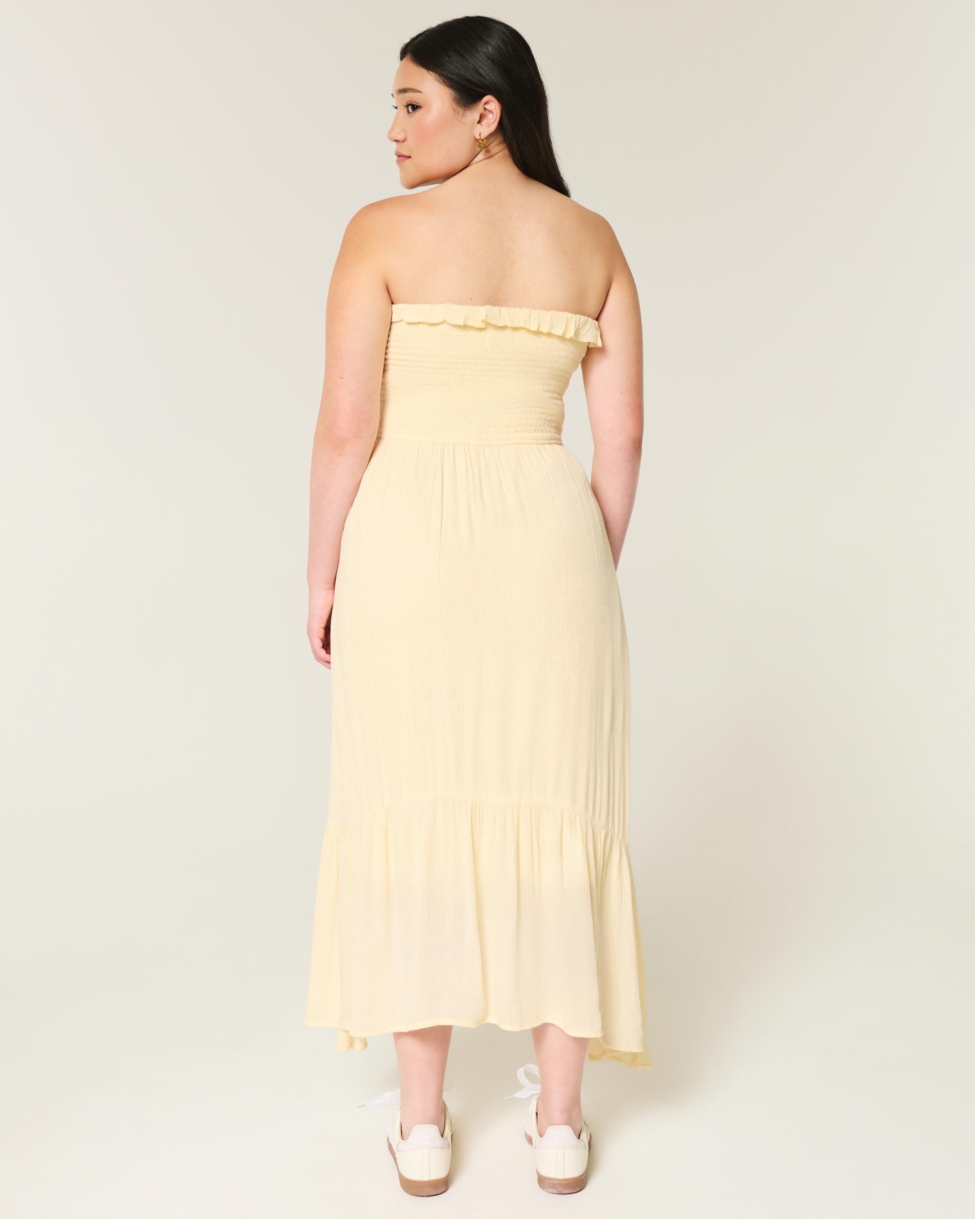 Strapless Smocked Maxi Dress Product Image