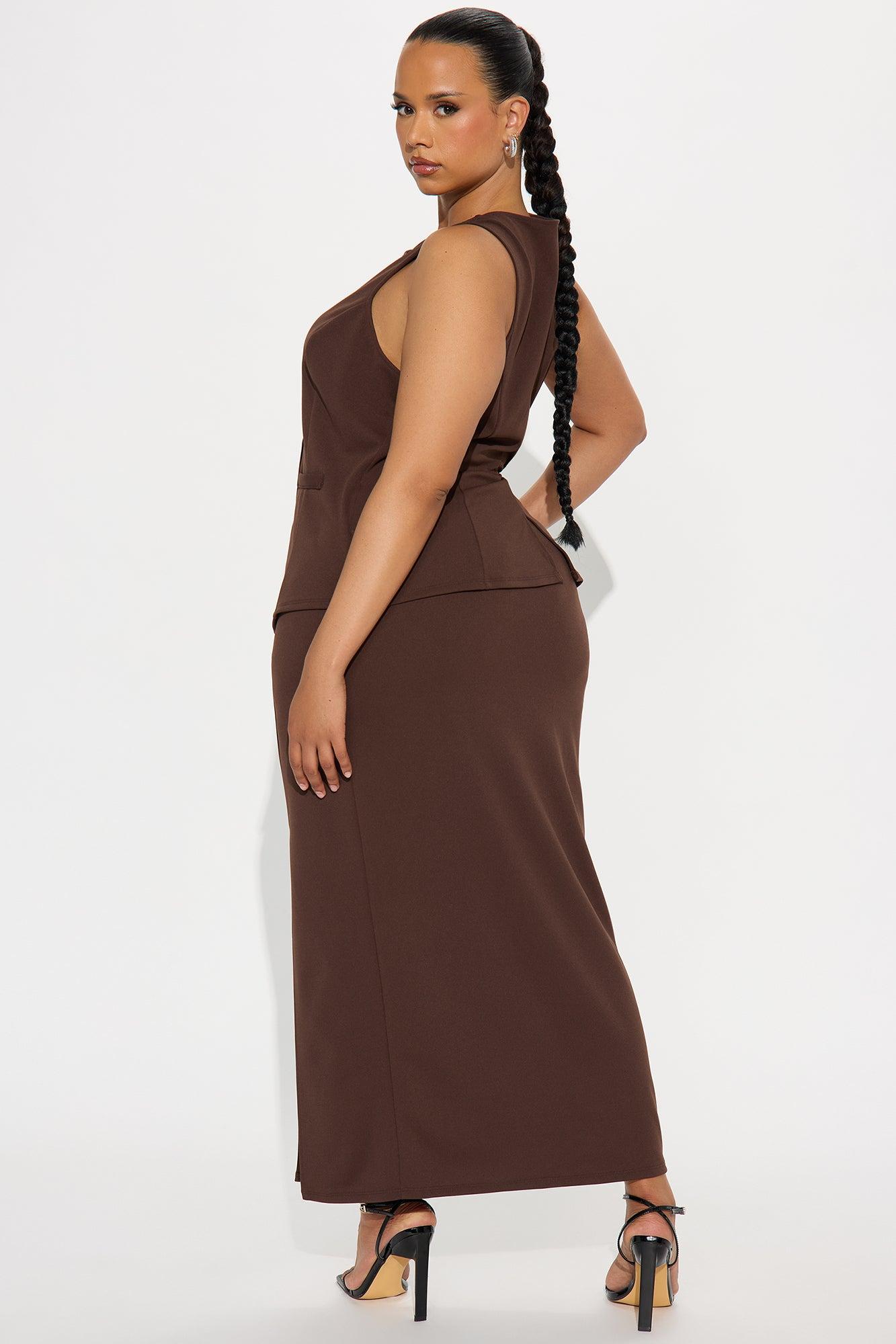 Office Ready Maxi Dress - Brown Product Image