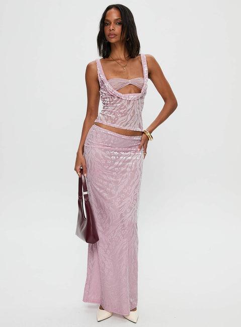 Kalei Maxi Skirt Pink Floral Product Image