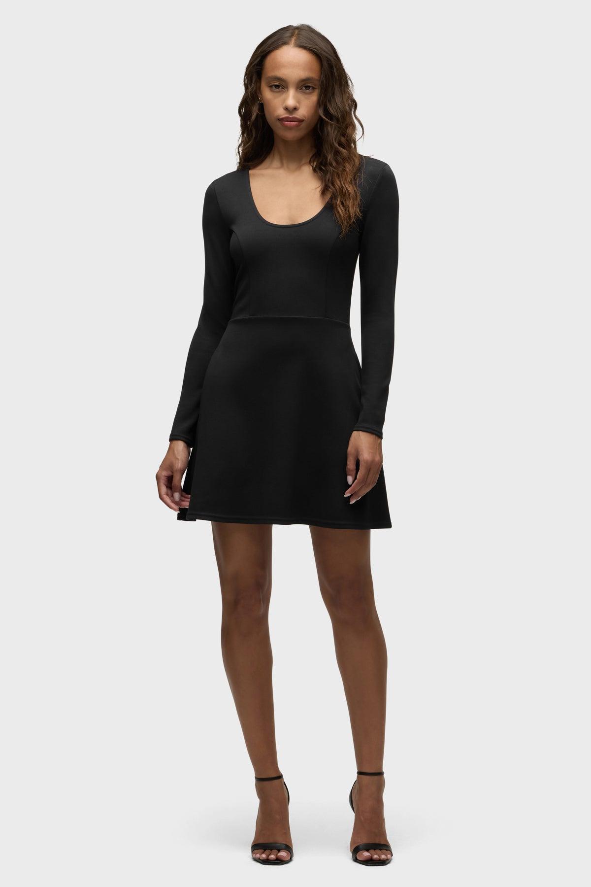 Long Sleeve Skater Dress Female Product Image