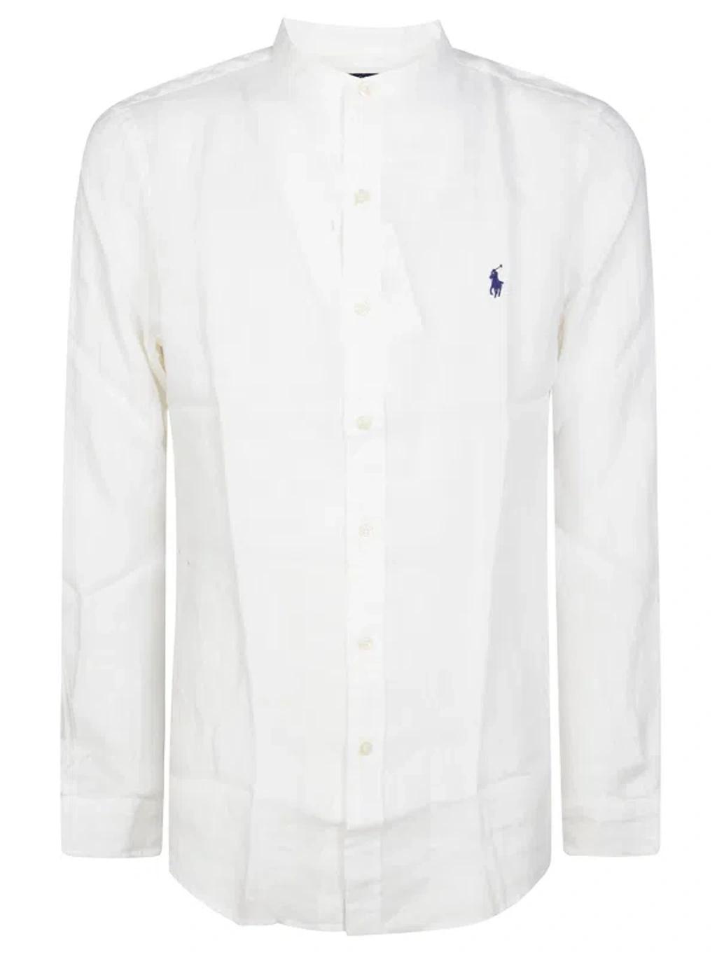 POLO RALPH LAUREN Long-sleeved Button-down Shirt With Tailored Fit In White Product Image