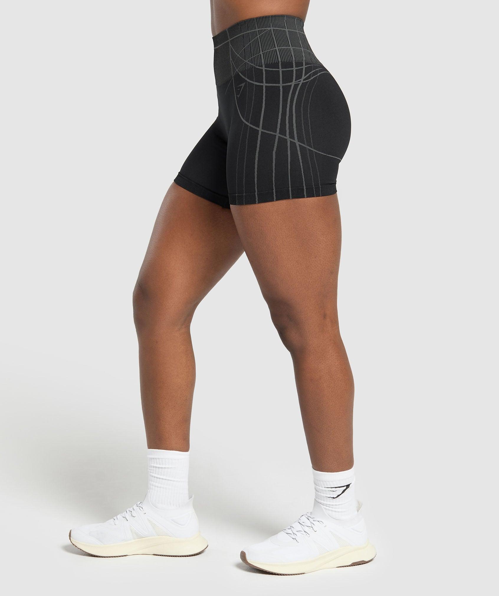 Gymshark Apex Seamless Shorts - Black/Graphite Grey Female Product Image