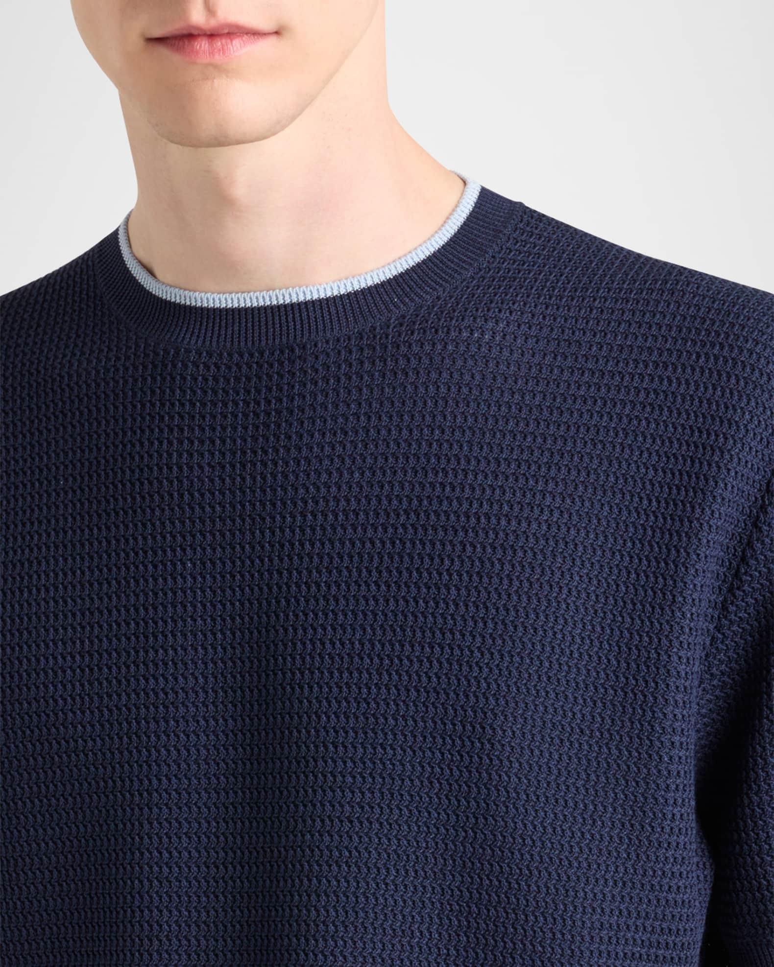 Men's Silk-Cotton Mesh Sweater Product Image