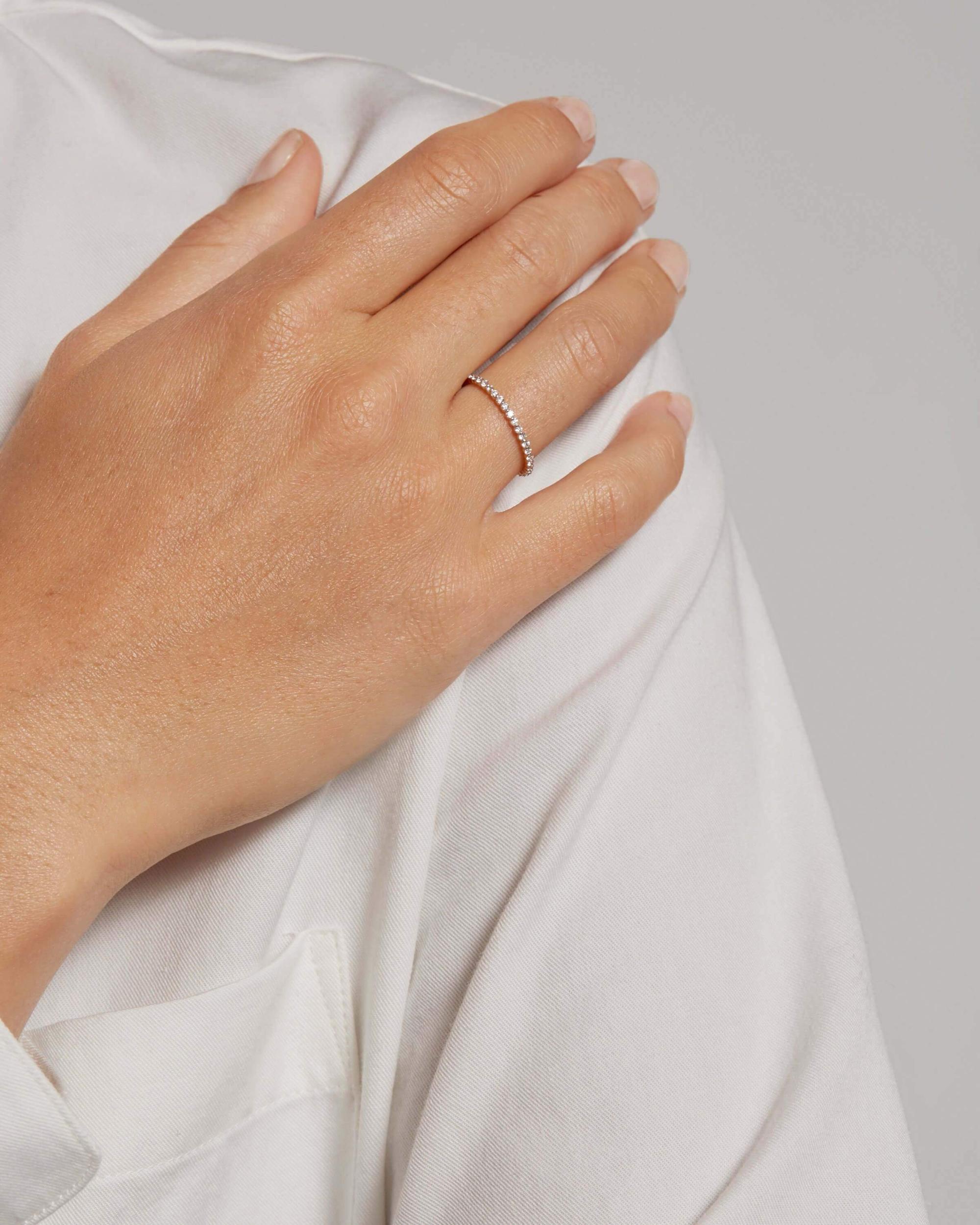 Quince | Women's Diamond Shared Prong Eternity Band Rings Product Image