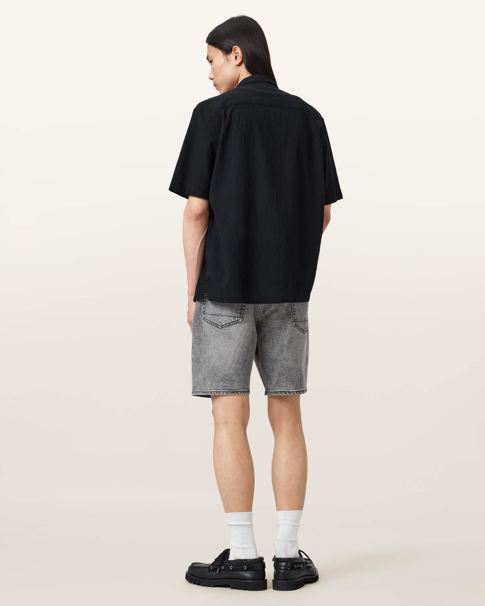 Switch Skinny Fit Denim Shorts Grey | ALLSAINTS US Product Image