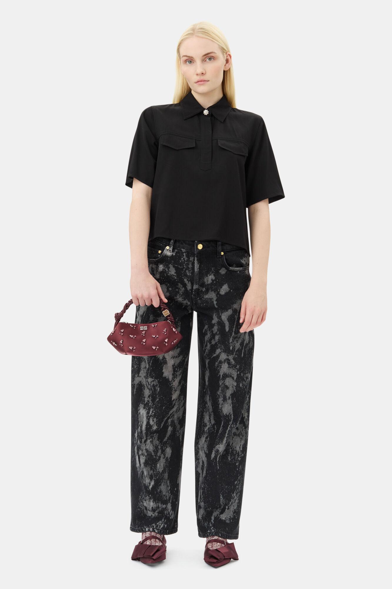 Black Viscose Twill Shirt Product Image