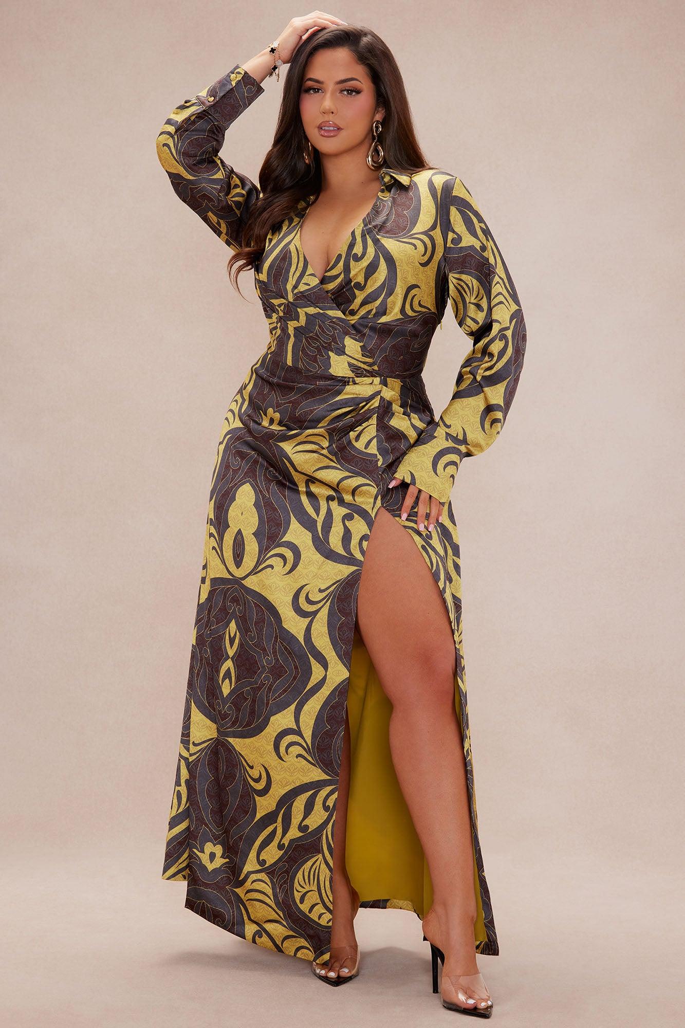 Resort Satin Maxi Dress - Chartreuse Product Image