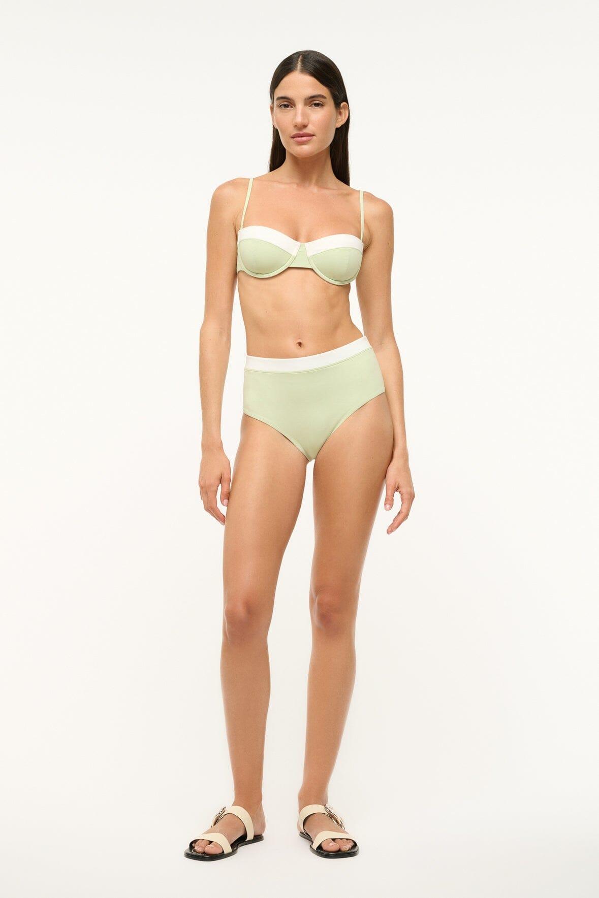 JO BALCONETTE BIKINI TOP | PALE JADE WHITE Product Image