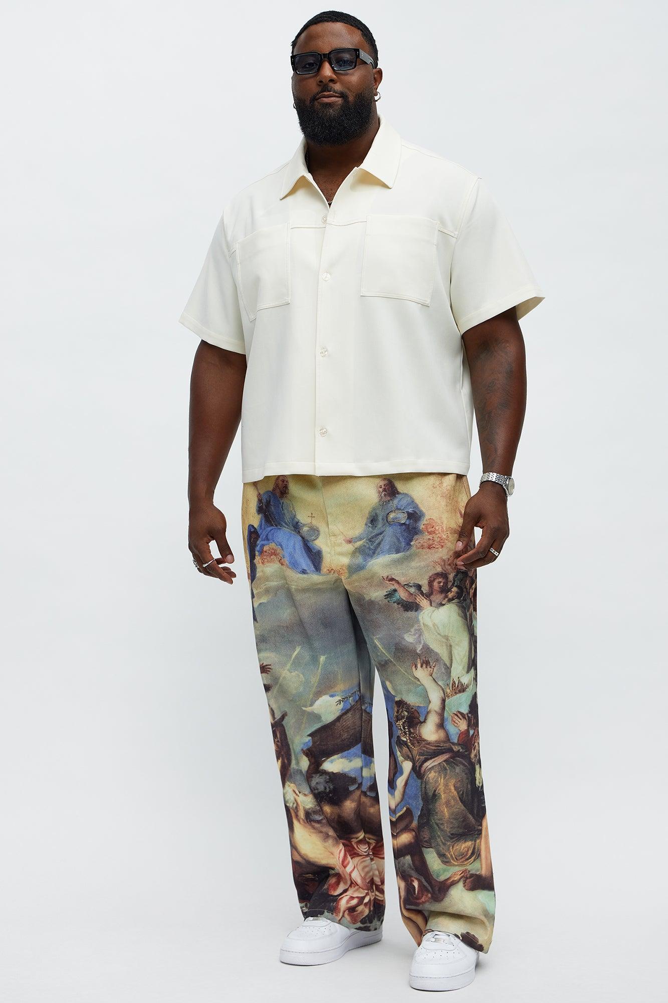 Baggy In The Heavens Printed Pants - Multi Color Male Product Image