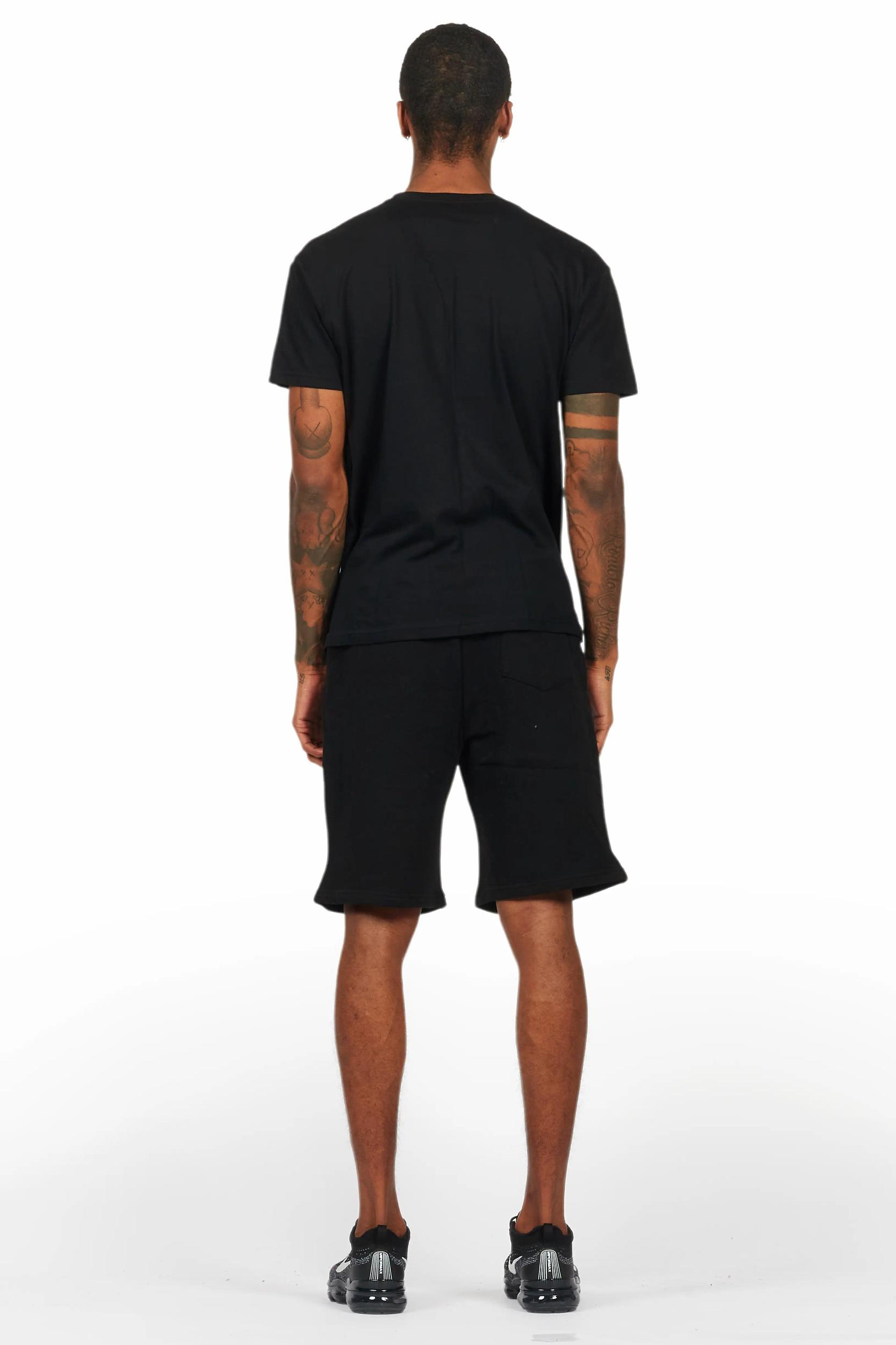 Tarl Black Graphic T-Shirt Short Set Male Product Image