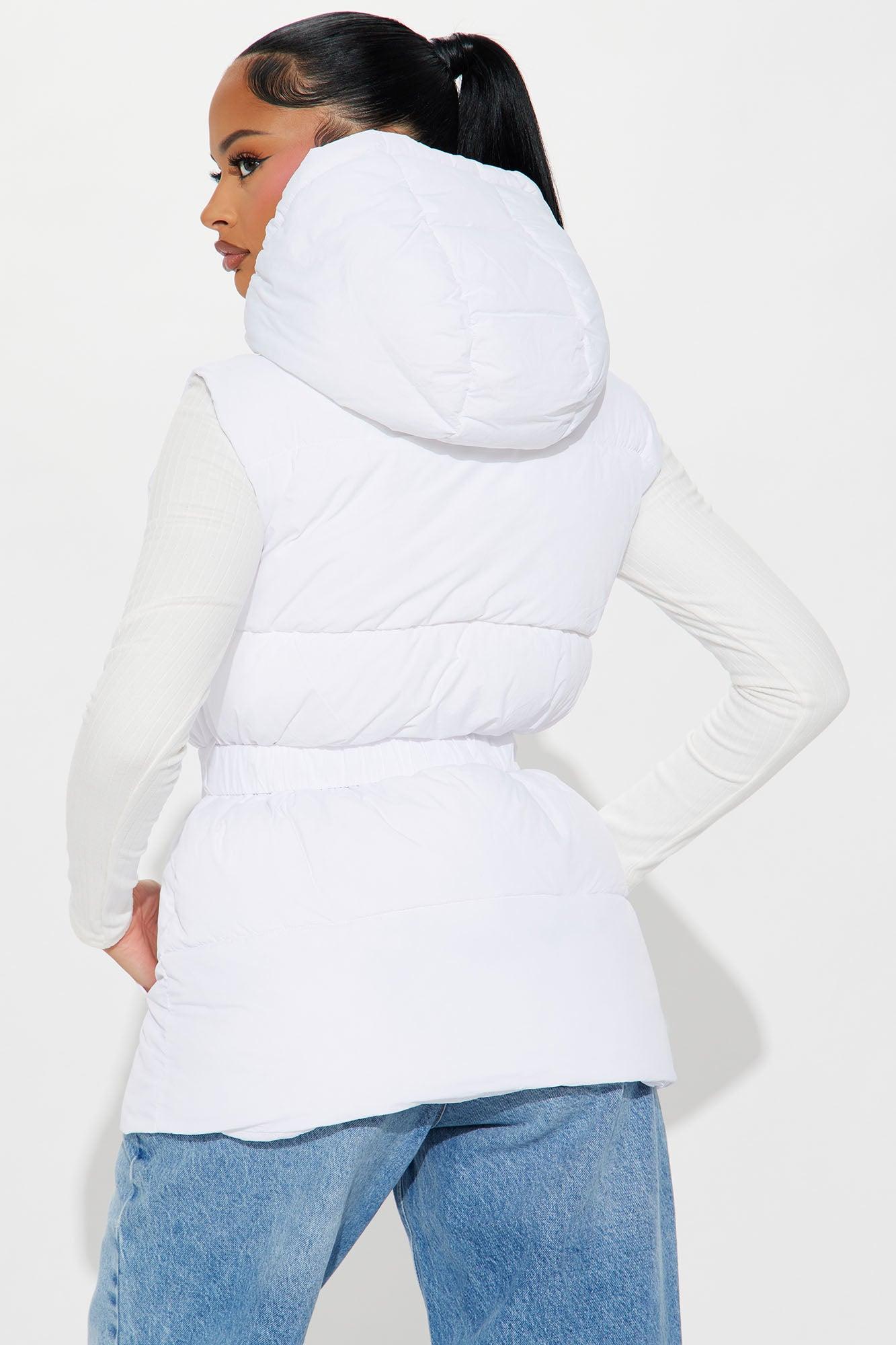 Hold You Down Puffer Vest - White Product Image