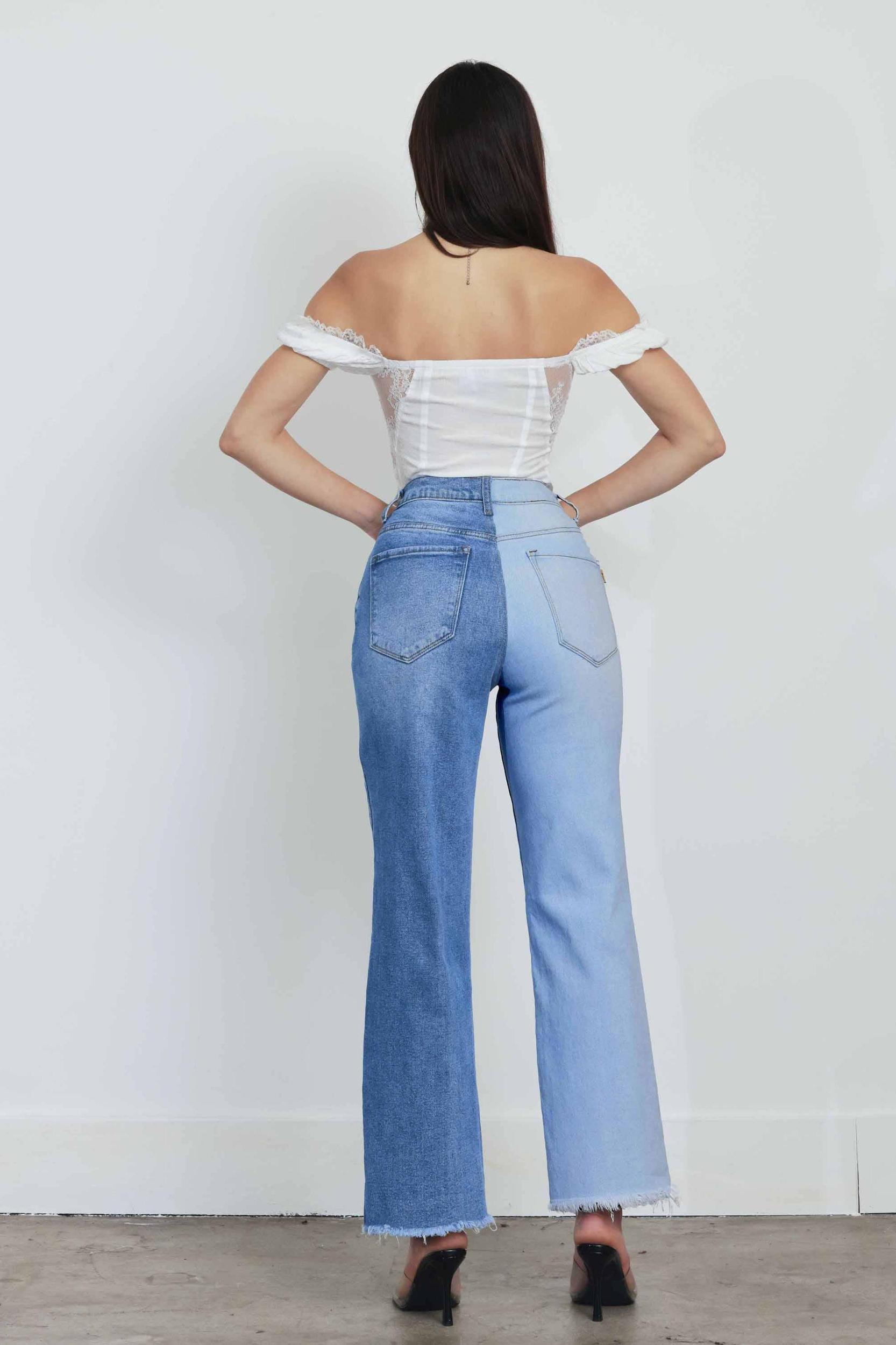 Two Faces Wide Leg Jeans Product Image