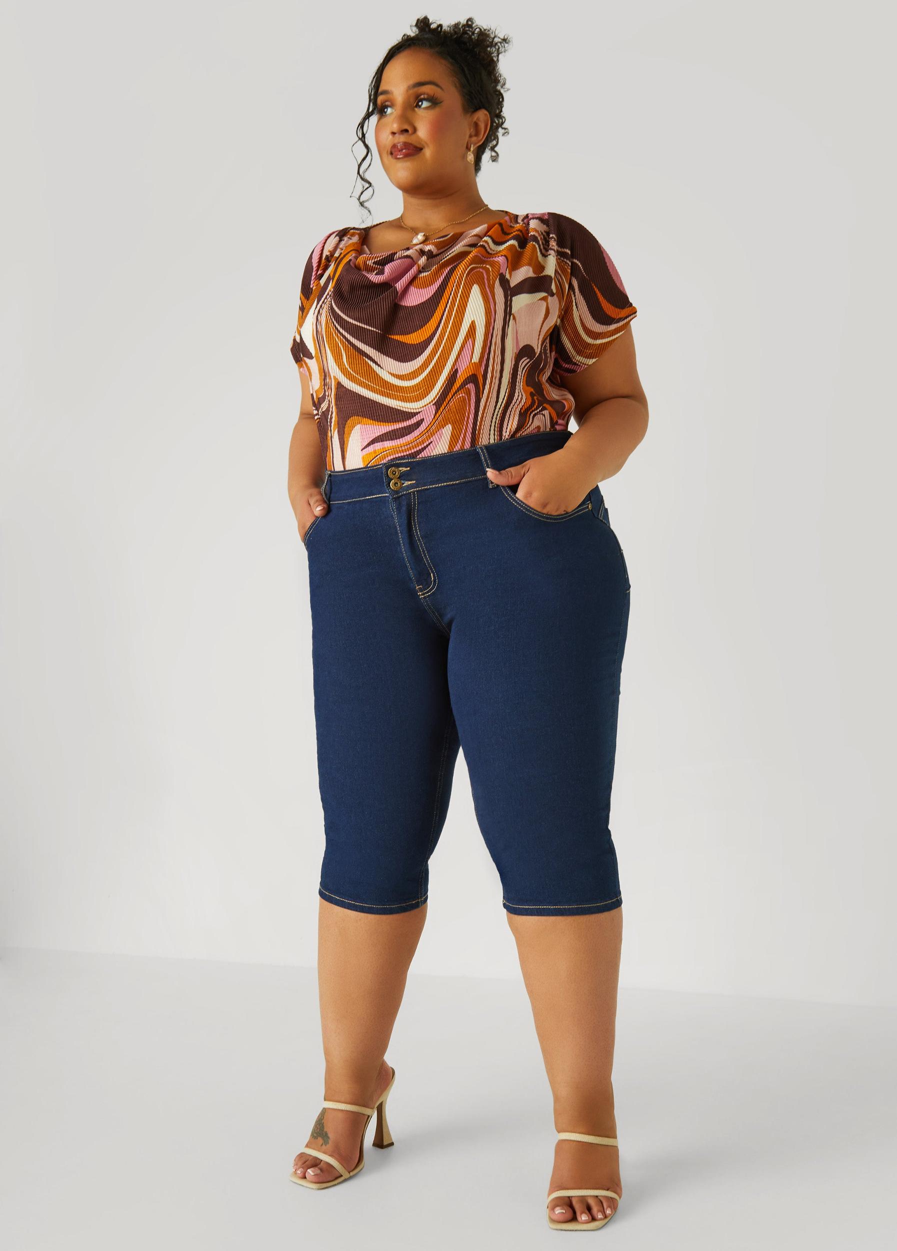 Plisse Swirl Print Top Product Image