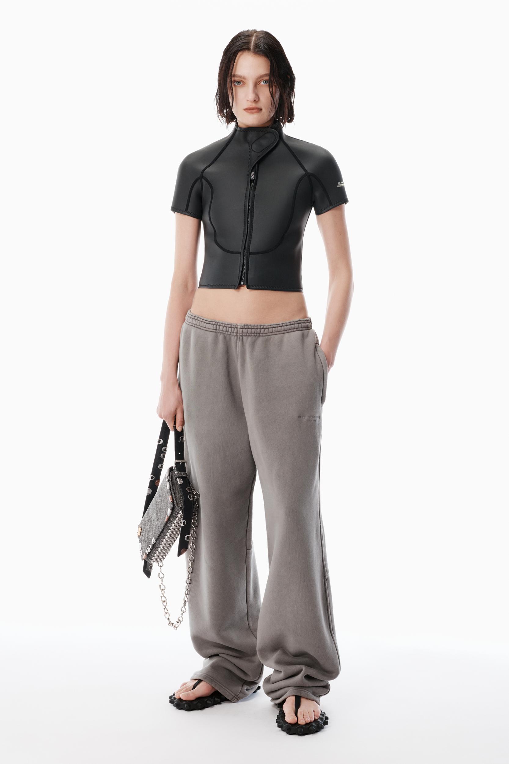 Grey Wide-leg Sweatpants Product Image