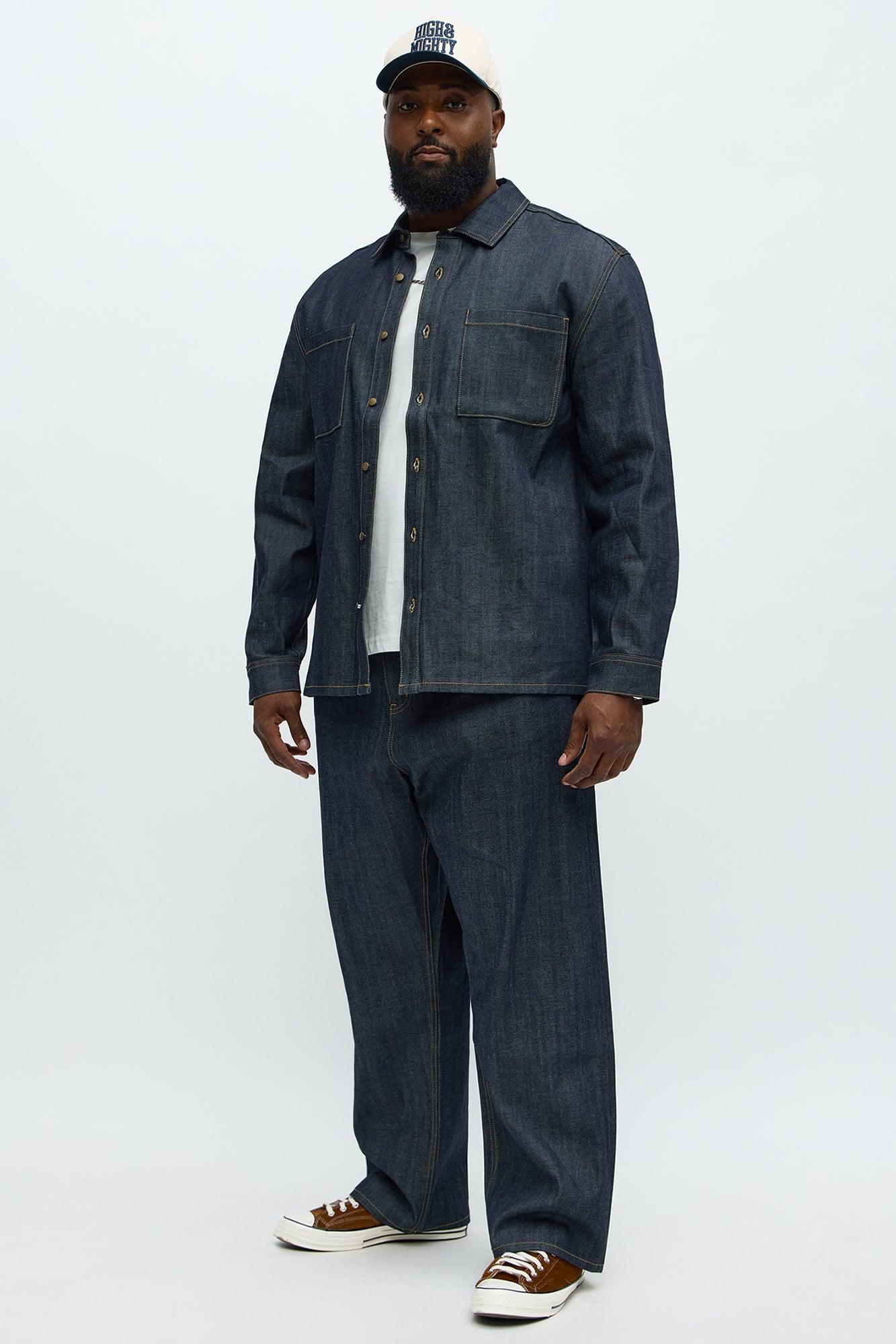 Raw Selvedge Work Denim Shirt - Indigo Male Product Image