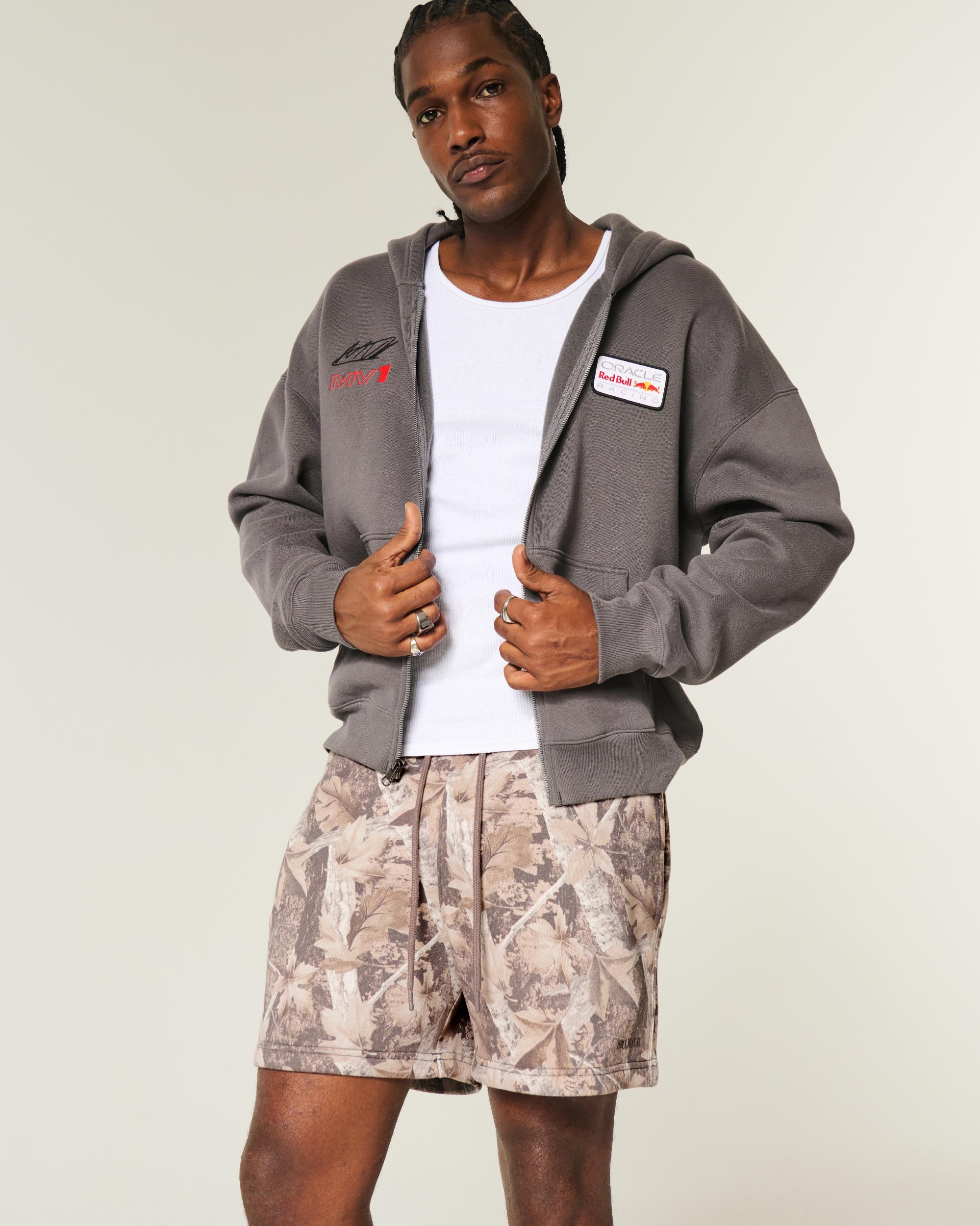 Mid-Thigh Loose Fleece Shorts Product Image