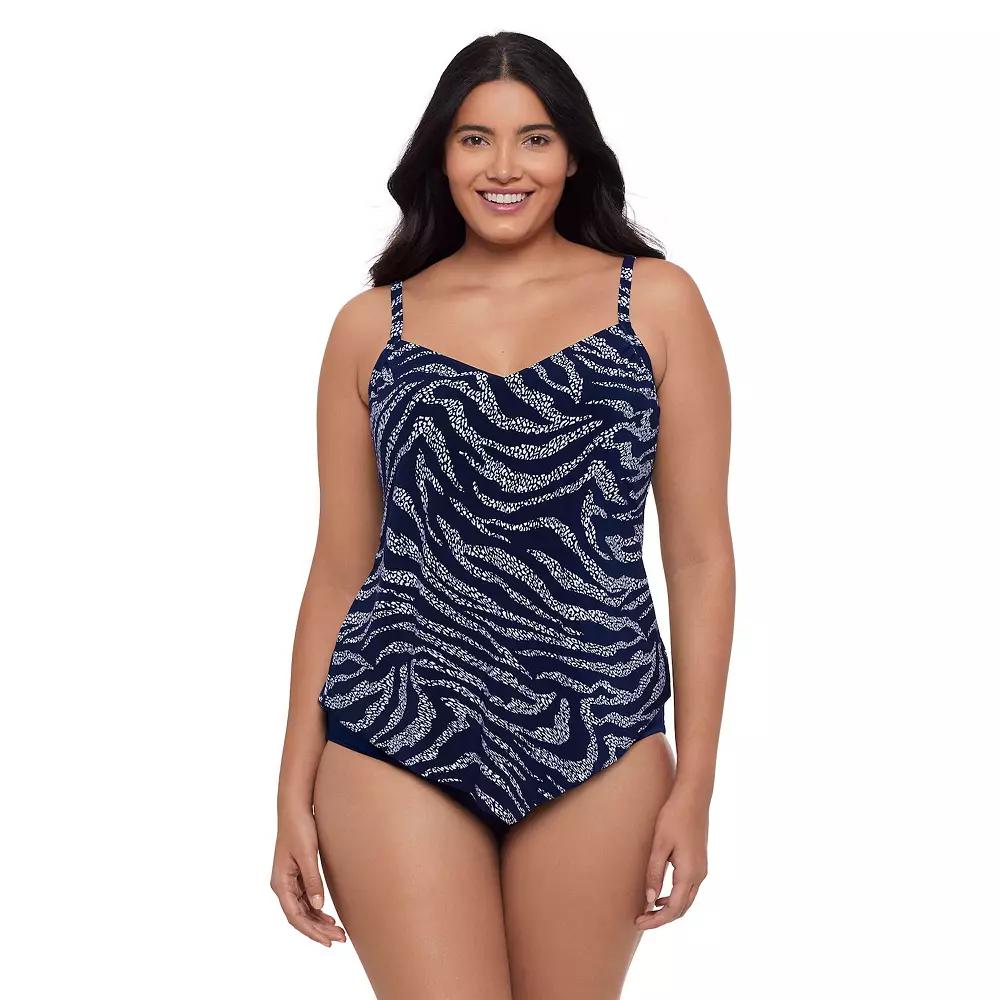 Women's Trimshaper Hank Tankini Top, Size: 16, Savanna Product Image