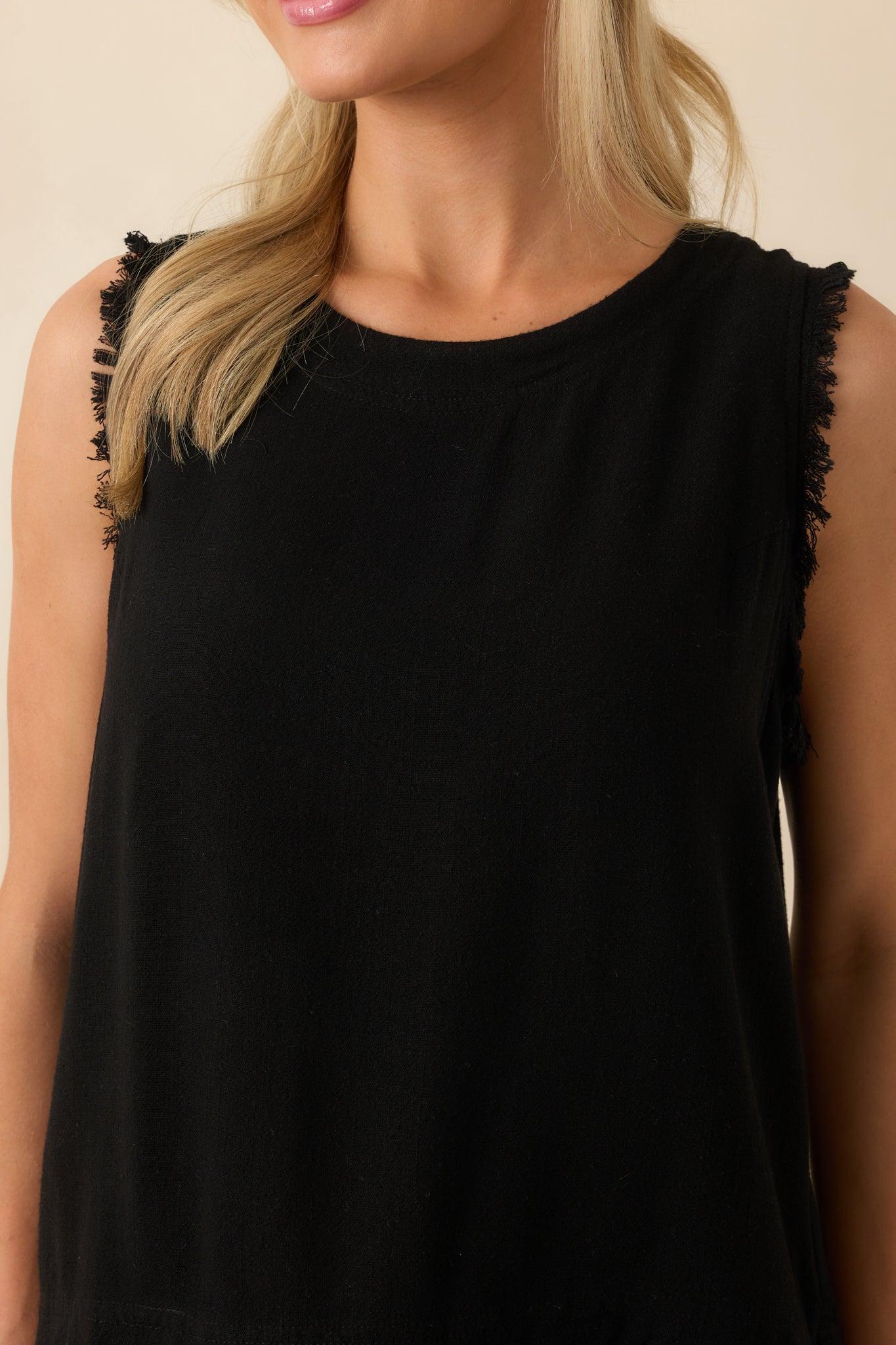 Pebble Pathway Black Tank Top L / Black Product Image